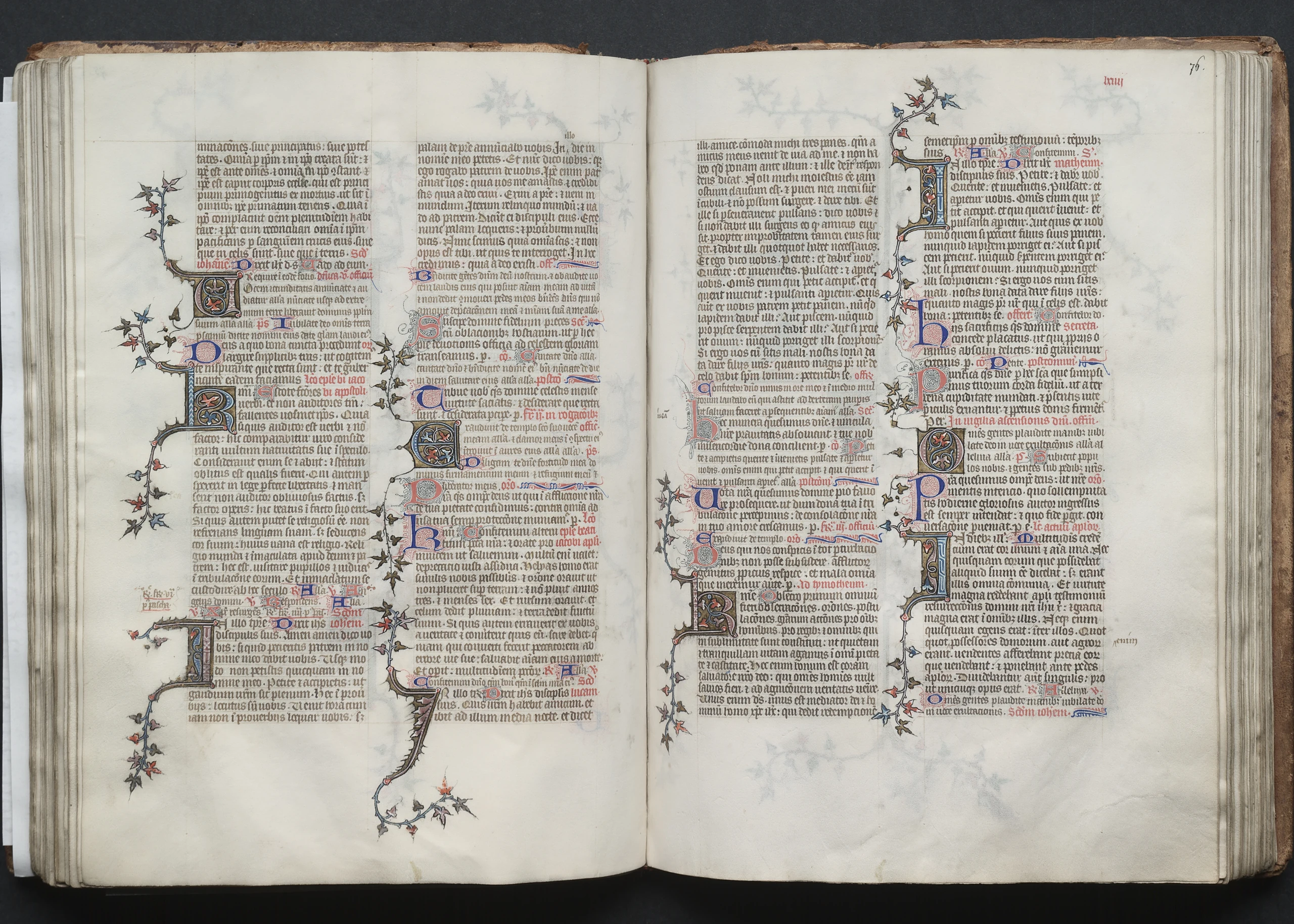 The Gotha Missal: Fol. 76r, Text