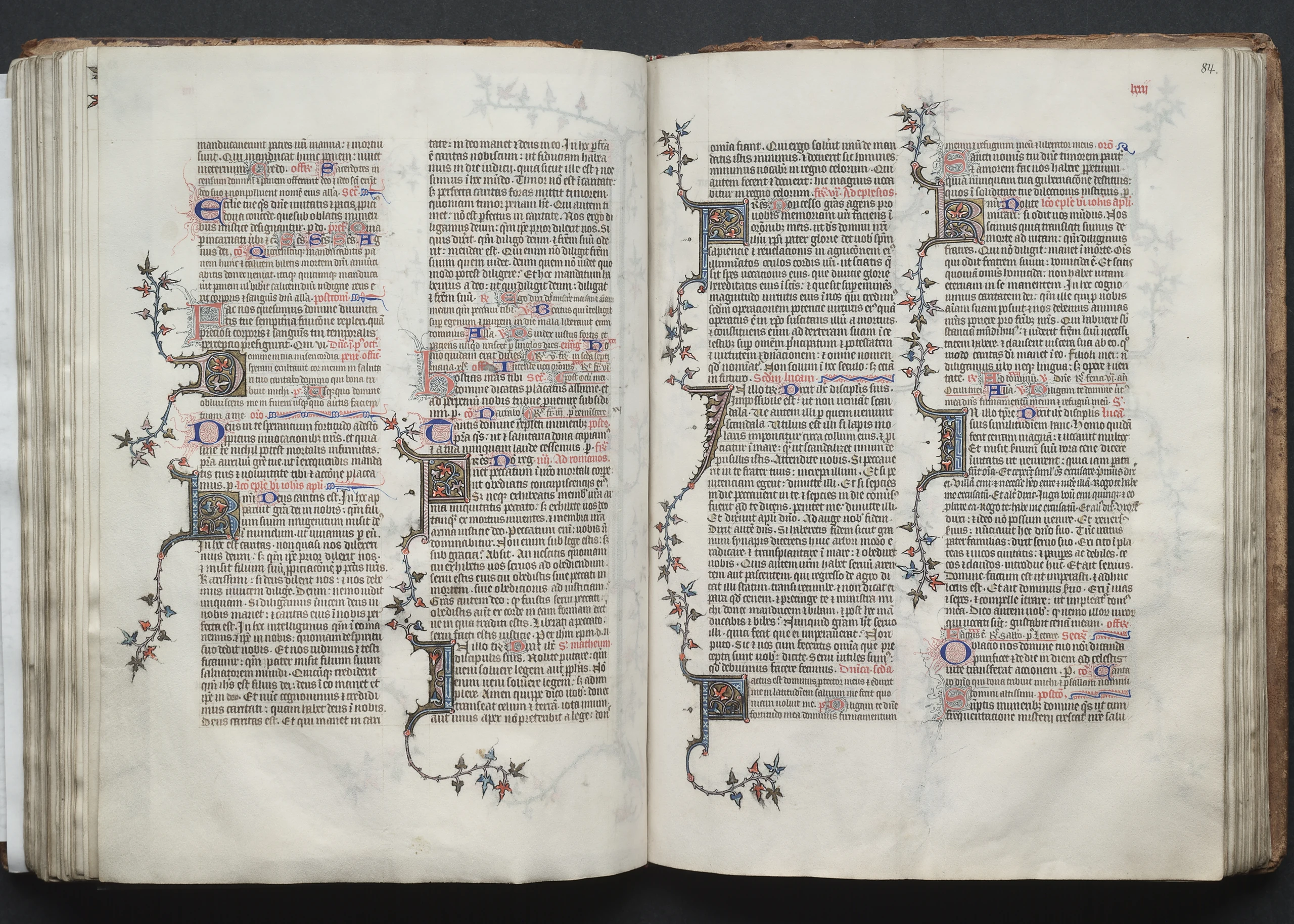 The Gotha Missal: Fol. 84r, Text