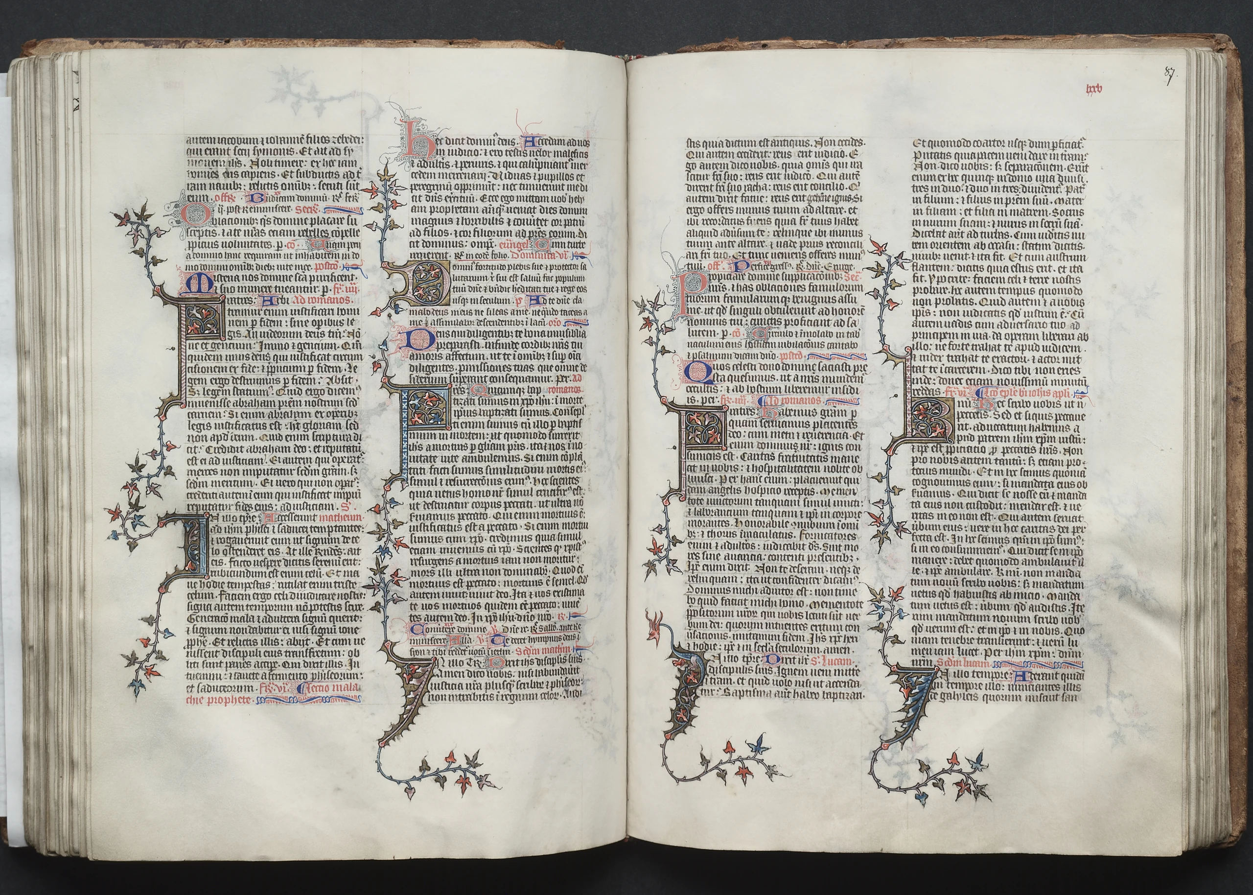 The Gotha Missal: Fol. 87r, Text