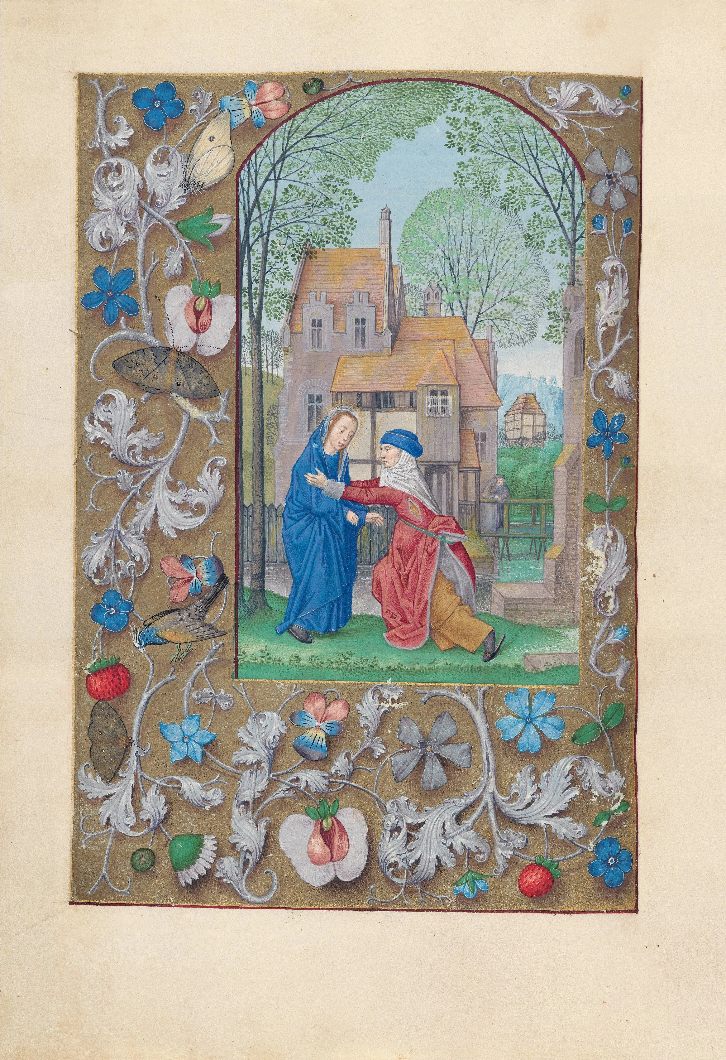 Hours of Queen Isabella the Catholic, Queen of Spain: Fol. 115v, Visitation