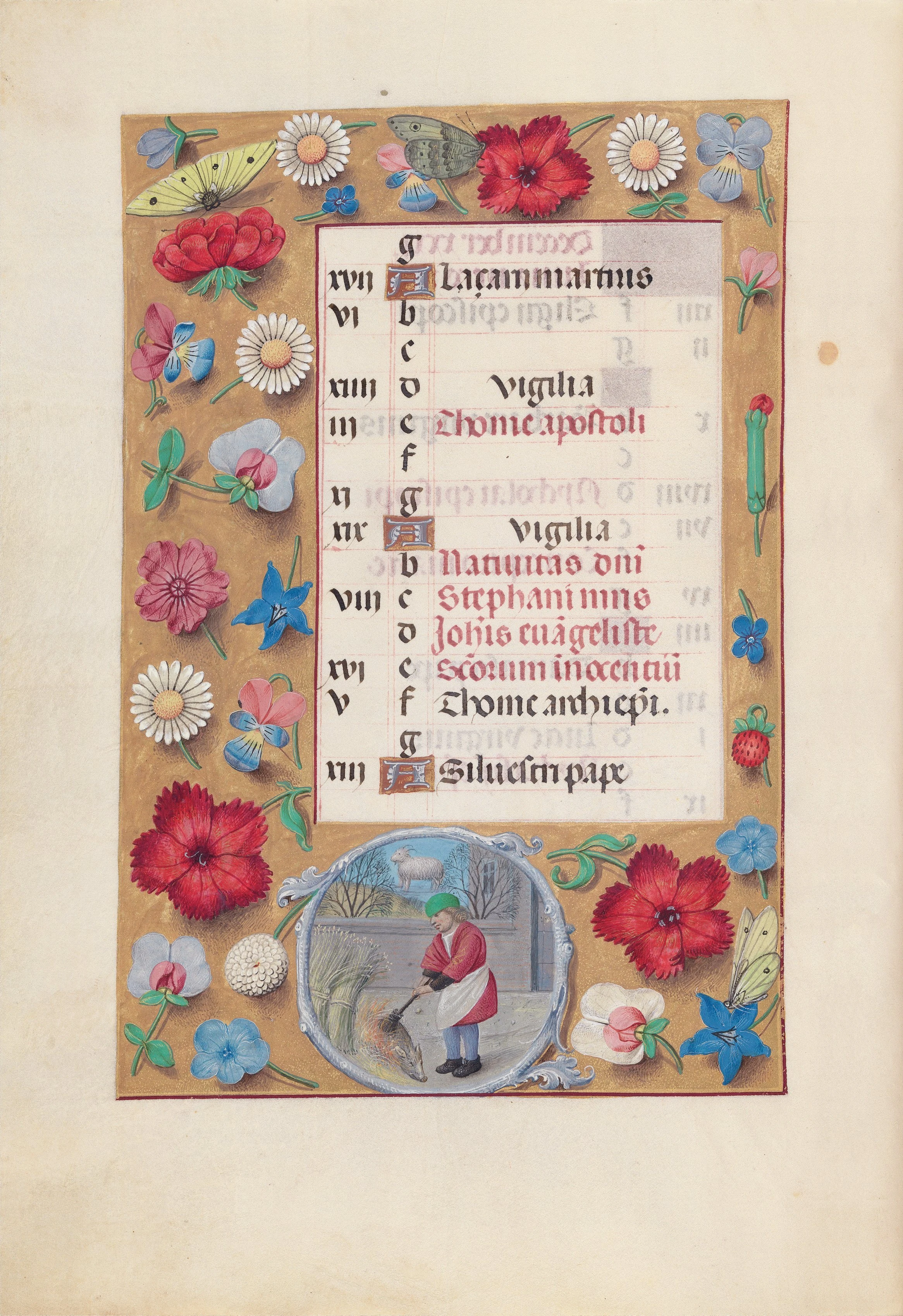Hours of Queen Isabella the Catholic, Queen of Spain: Fol. 13v, December
