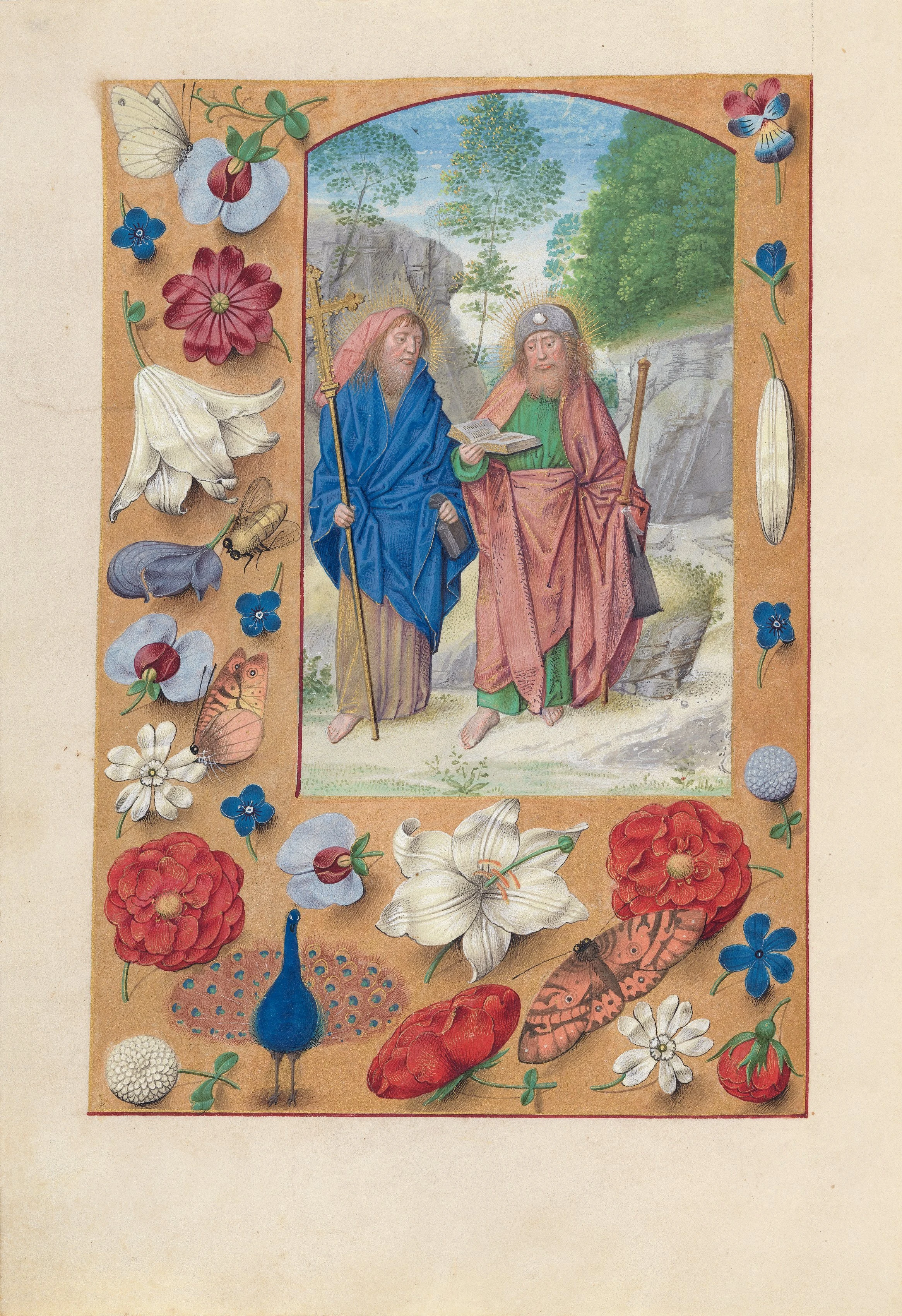 Hours of Queen Isabella the Catholic, Queen of Spain: Fol. 175v, Saints Philip & James