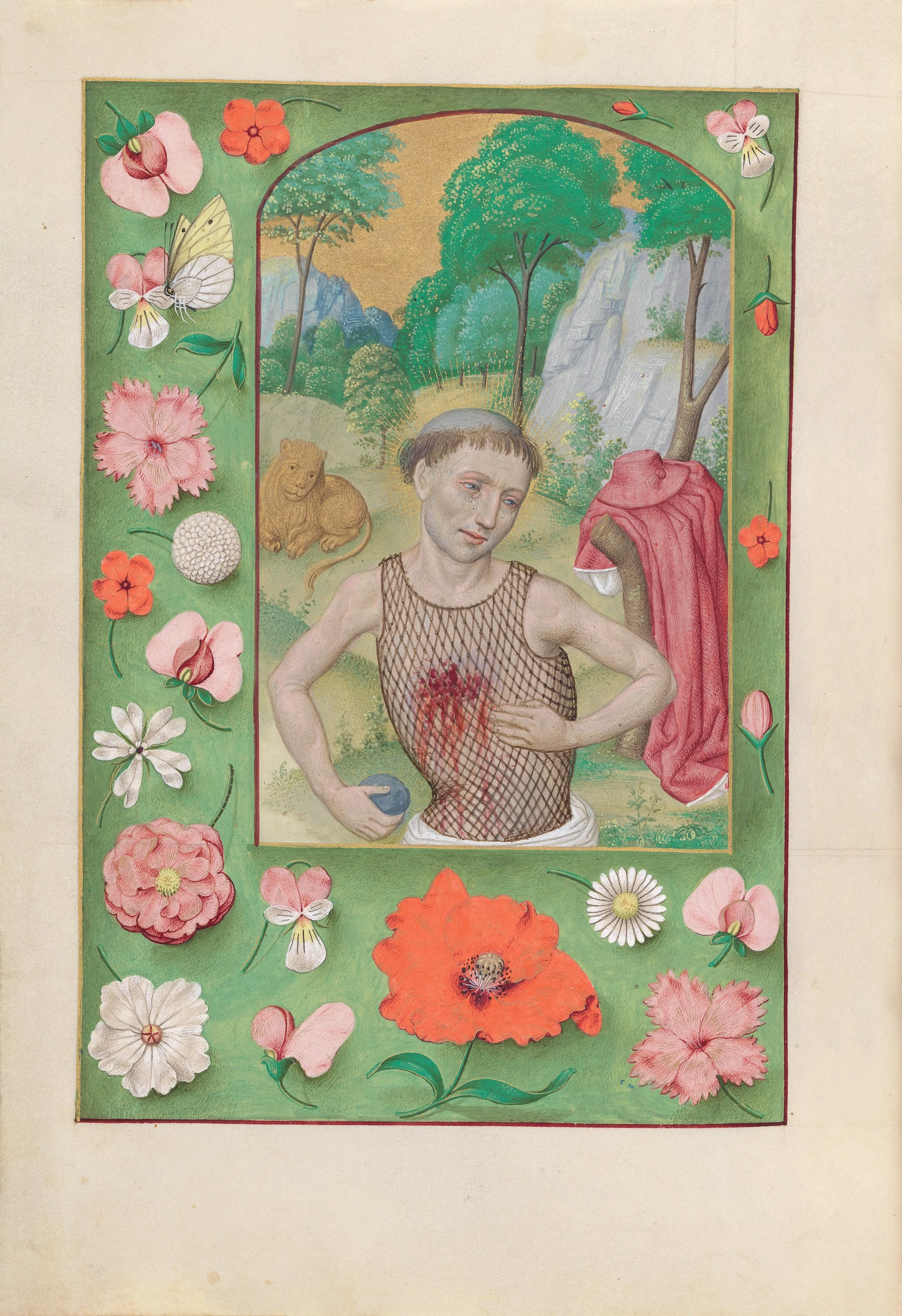 Hours of Queen Isabella the Catholic, Queen of Spain: Fol. 185v, St. Jerome