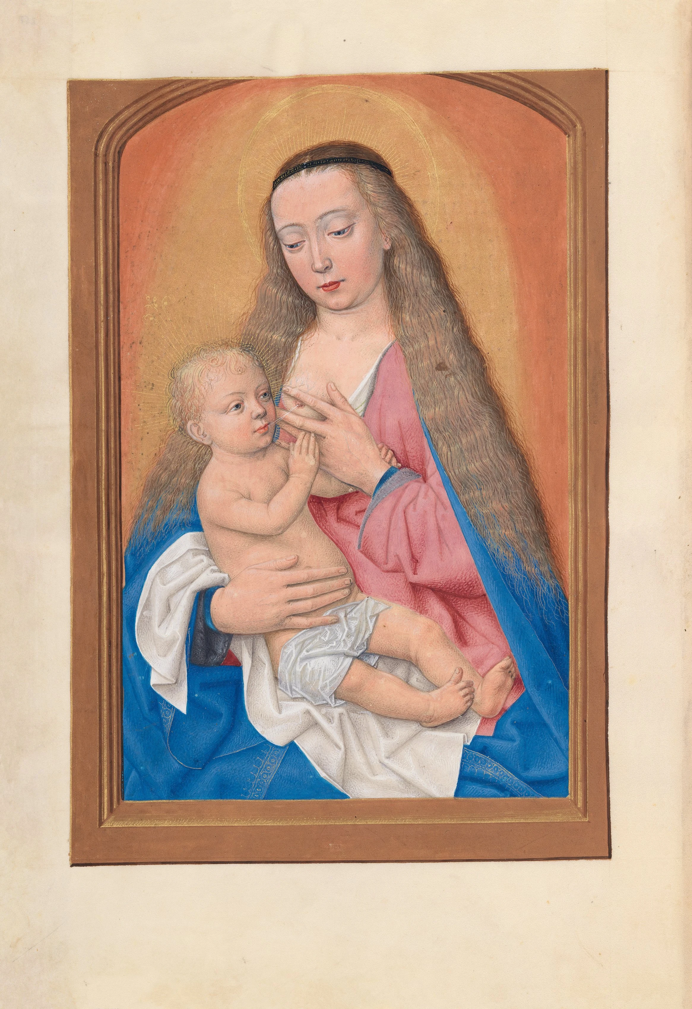 Hours of Queen Isabella the Catholic, Queen of Spain: Fol. 257v, Madonna and Child