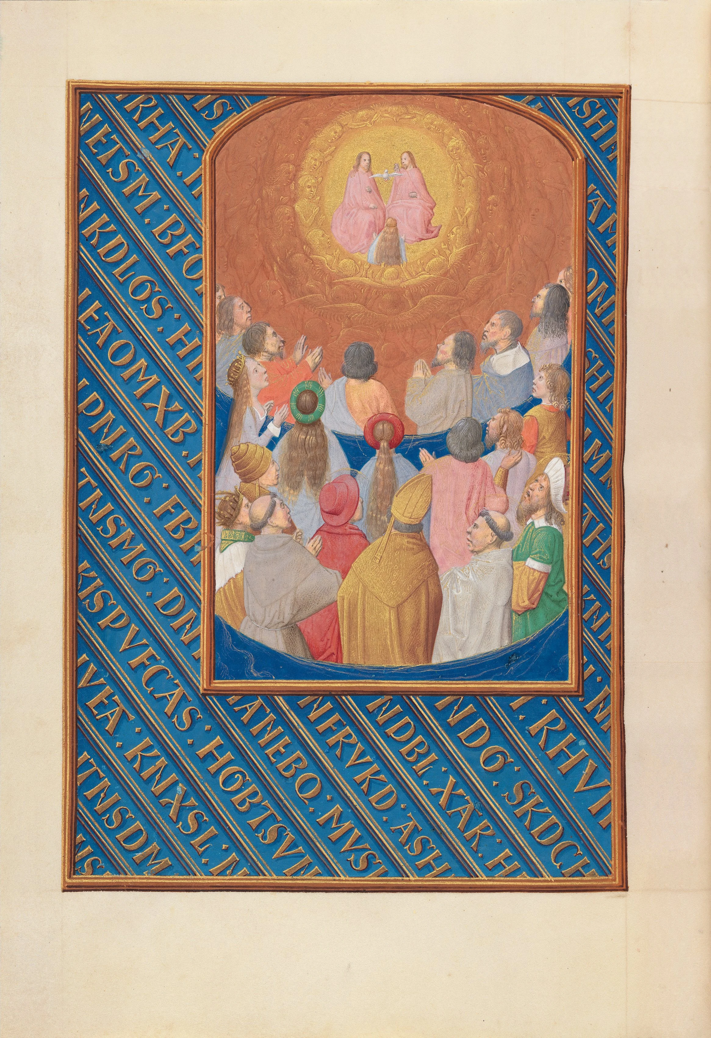 Hours of Queen Isabella the Catholic, Queen of Spain: Fol. 37v, Court of Heaven
