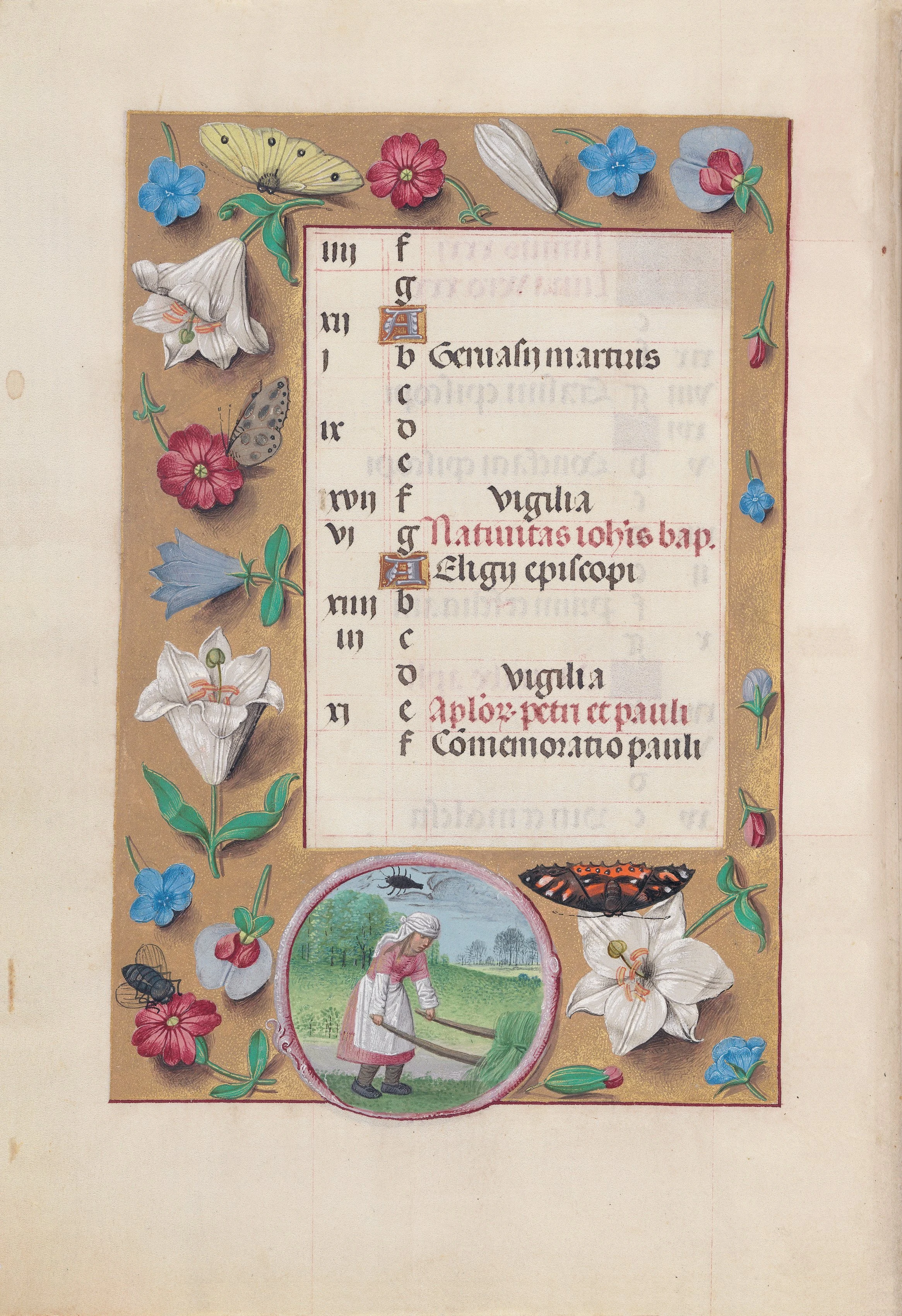 Hours of Queen Isabella the Catholic, Queen of Spain: Fol. 7v, June