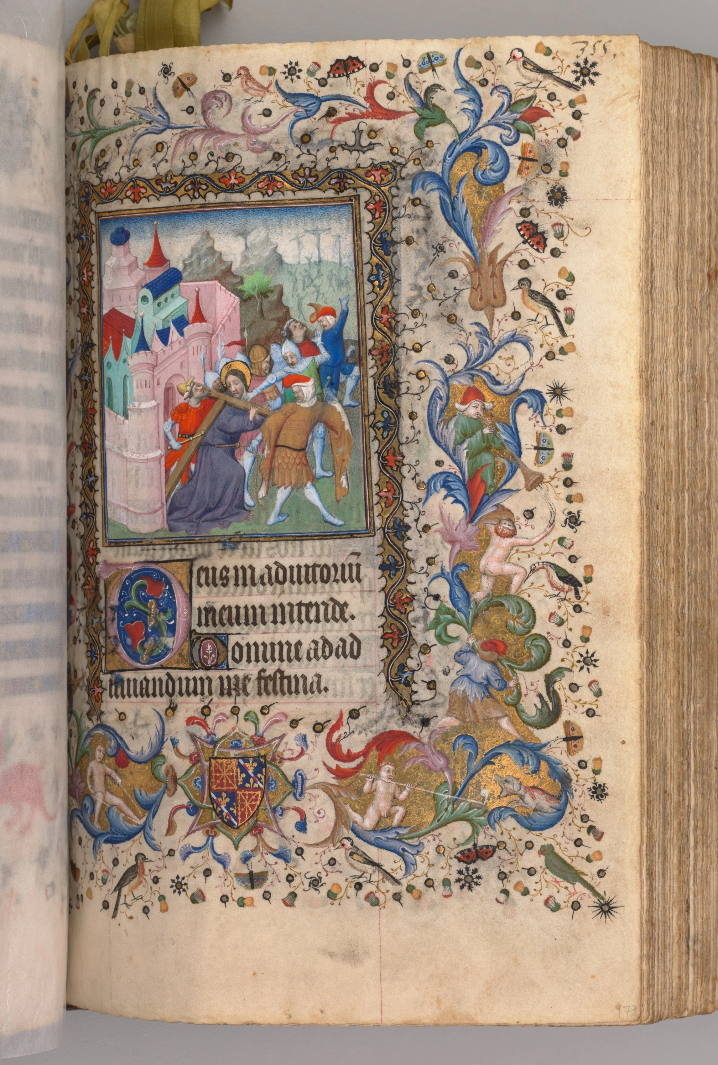 Hours of Charles the Noble, King of Navarre (1361-1425): fol. 170v, Christ Carrying the Cross