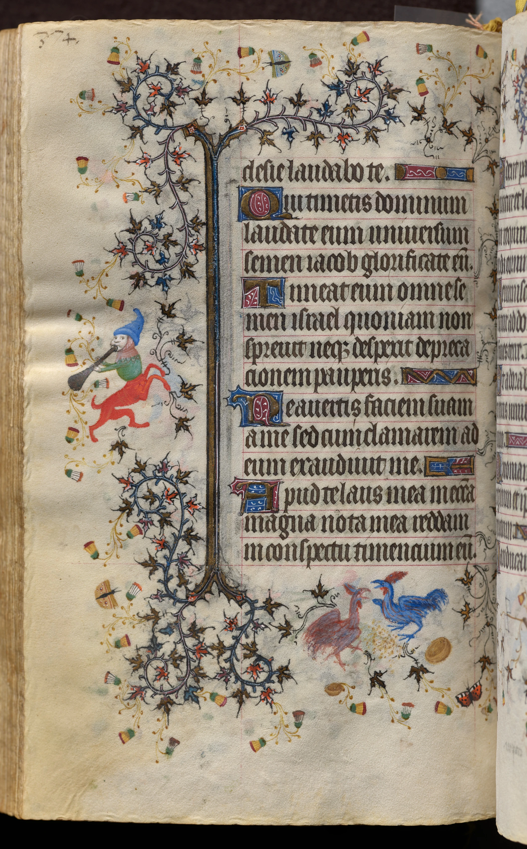 Hours of Charles the Noble, King of Navarre (1361-1425): fol. 182v, Text