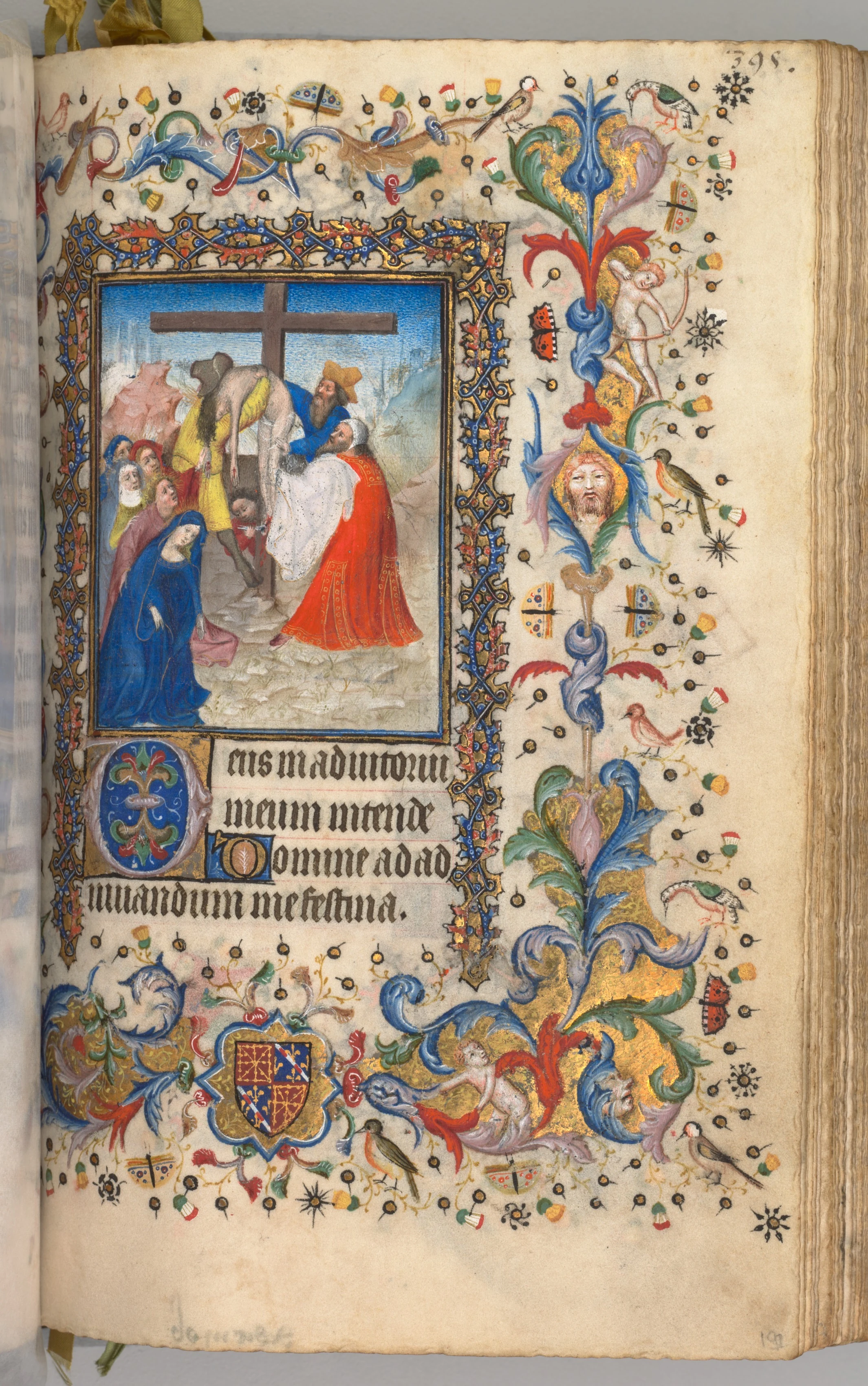 Hours of Charles the Noble, King of Navarre (1361-1425): fol. 192r, Descent from the Cross