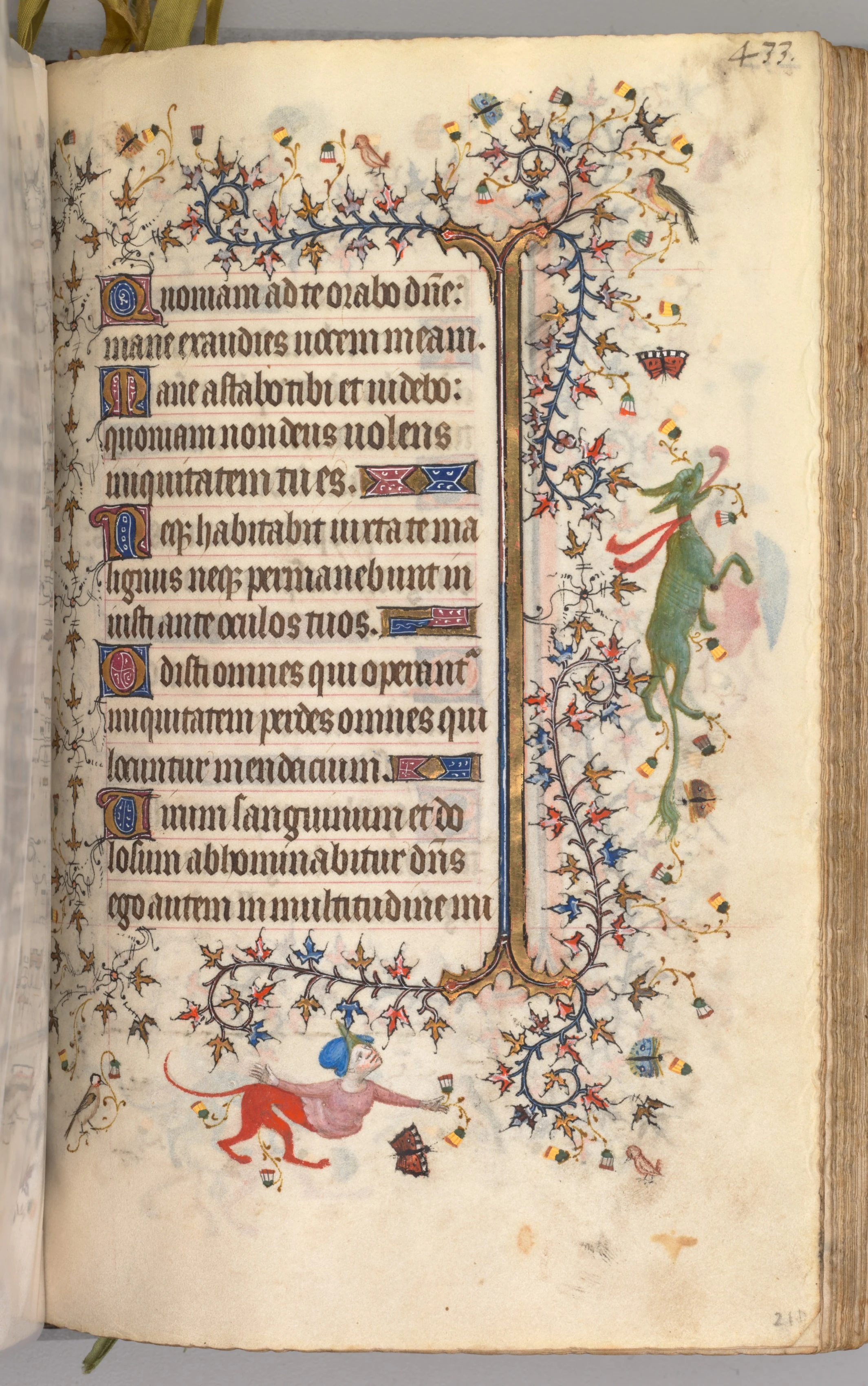 Hours of Charles the Noble, King of Navarre (1361-1425): fol. 211r, Text