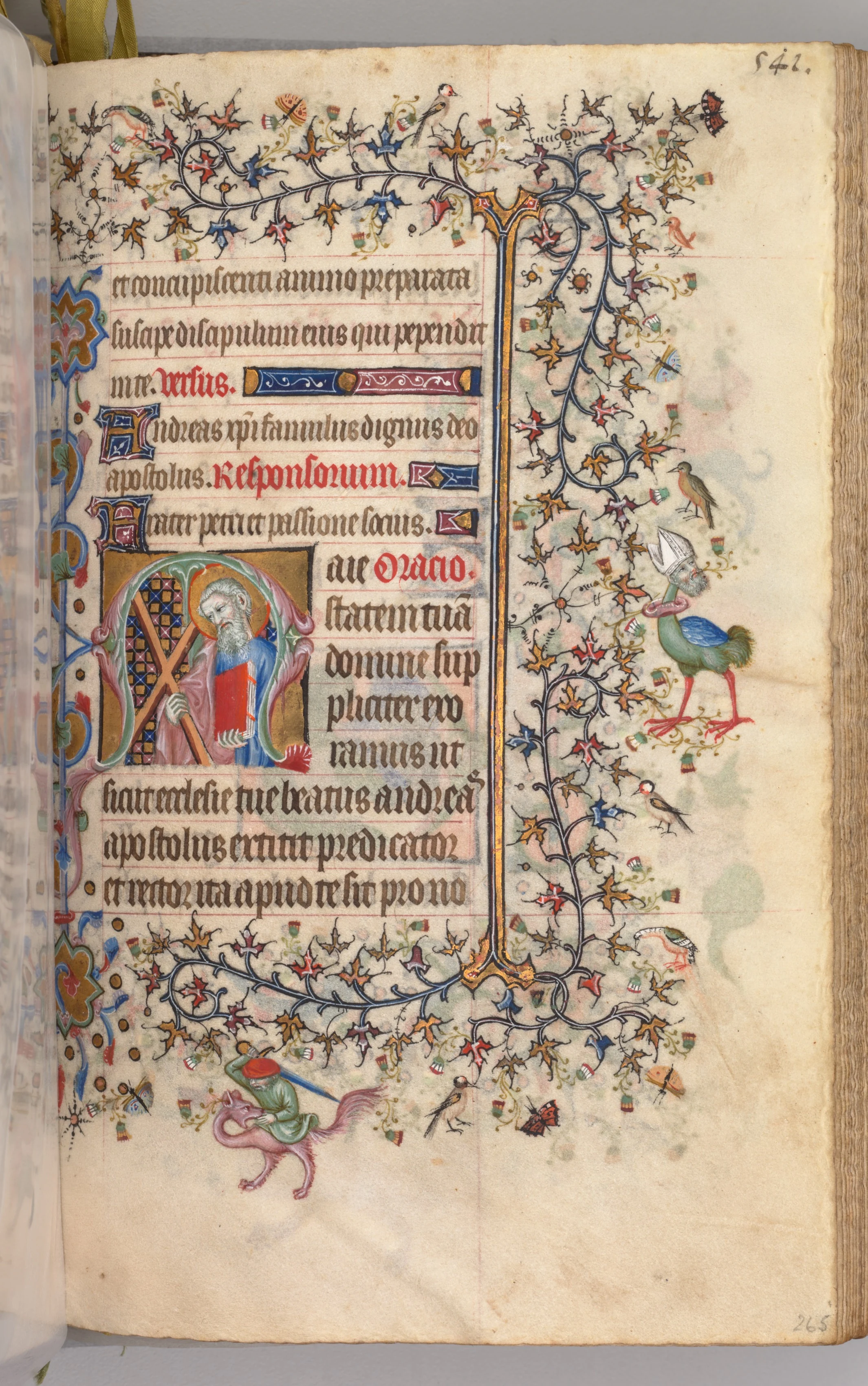 Hours of Charles the Noble, King of Navarre (1361-1425): fol. 265r, St. Andrew