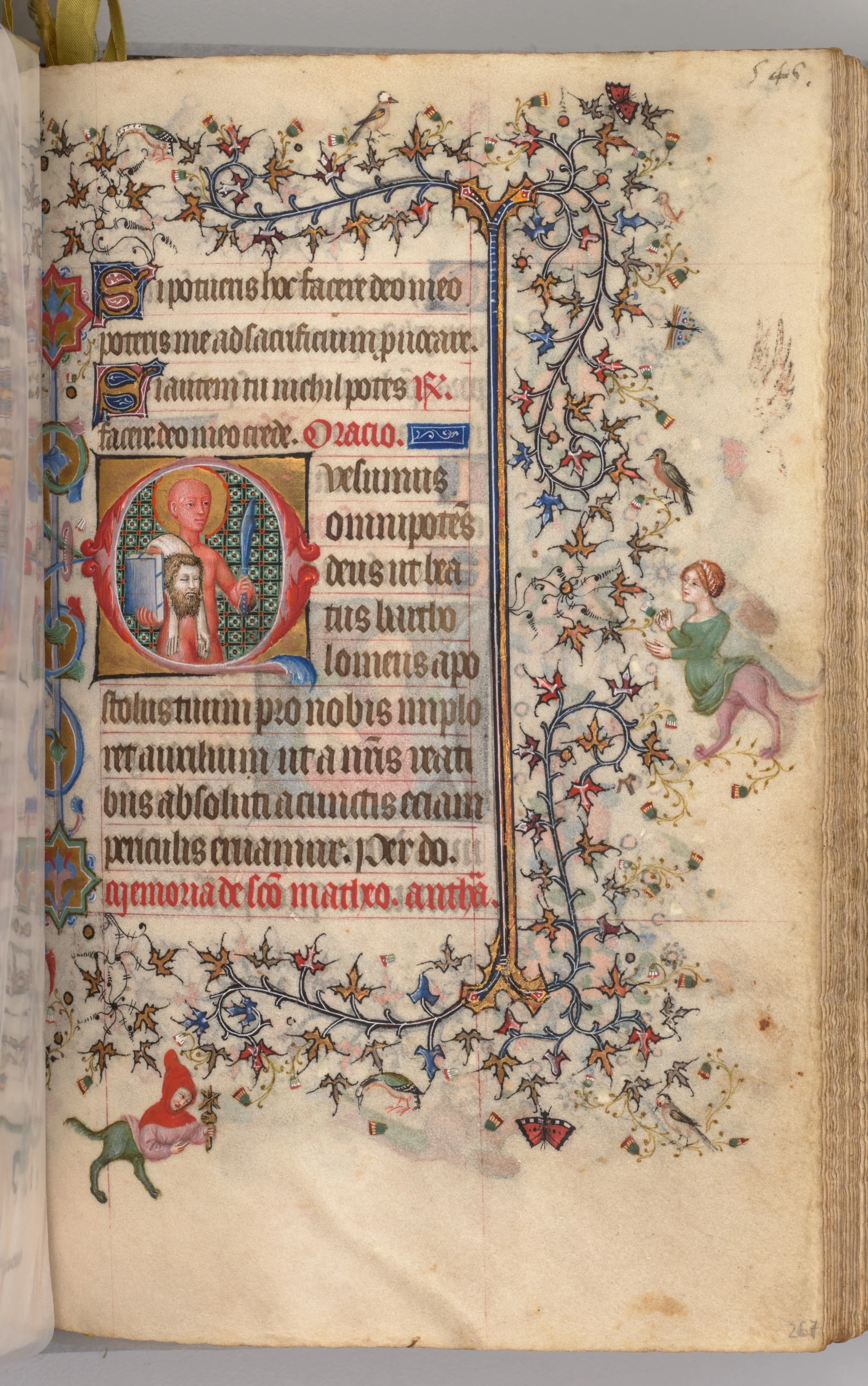 Hours of Charles the Noble, King of Navarre (1361-1425): fol. 267r, St. Bartholomew