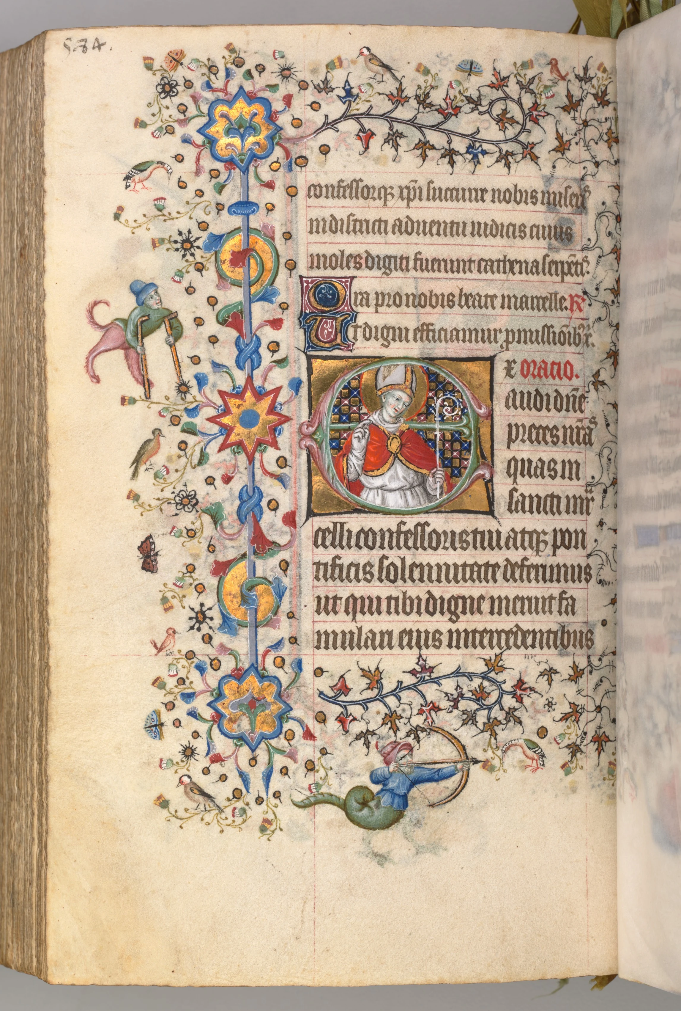 Hours of Charles the Noble, King of Navarre (1361-1425): fol. 286v, St. Marcel