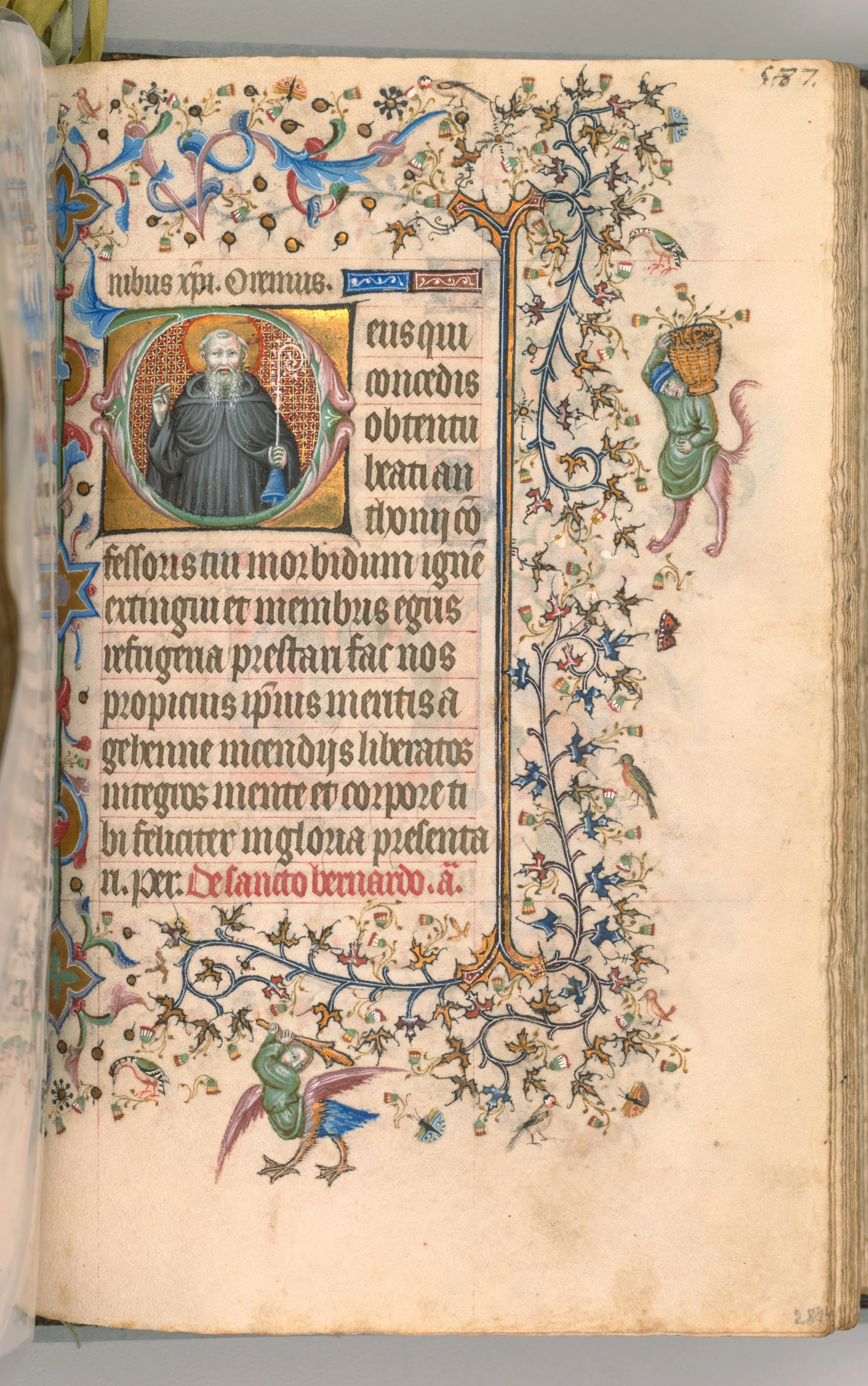 Hours of Charles the Noble, King of Navarre (1361-1425): fol. 288r, St. Anthony