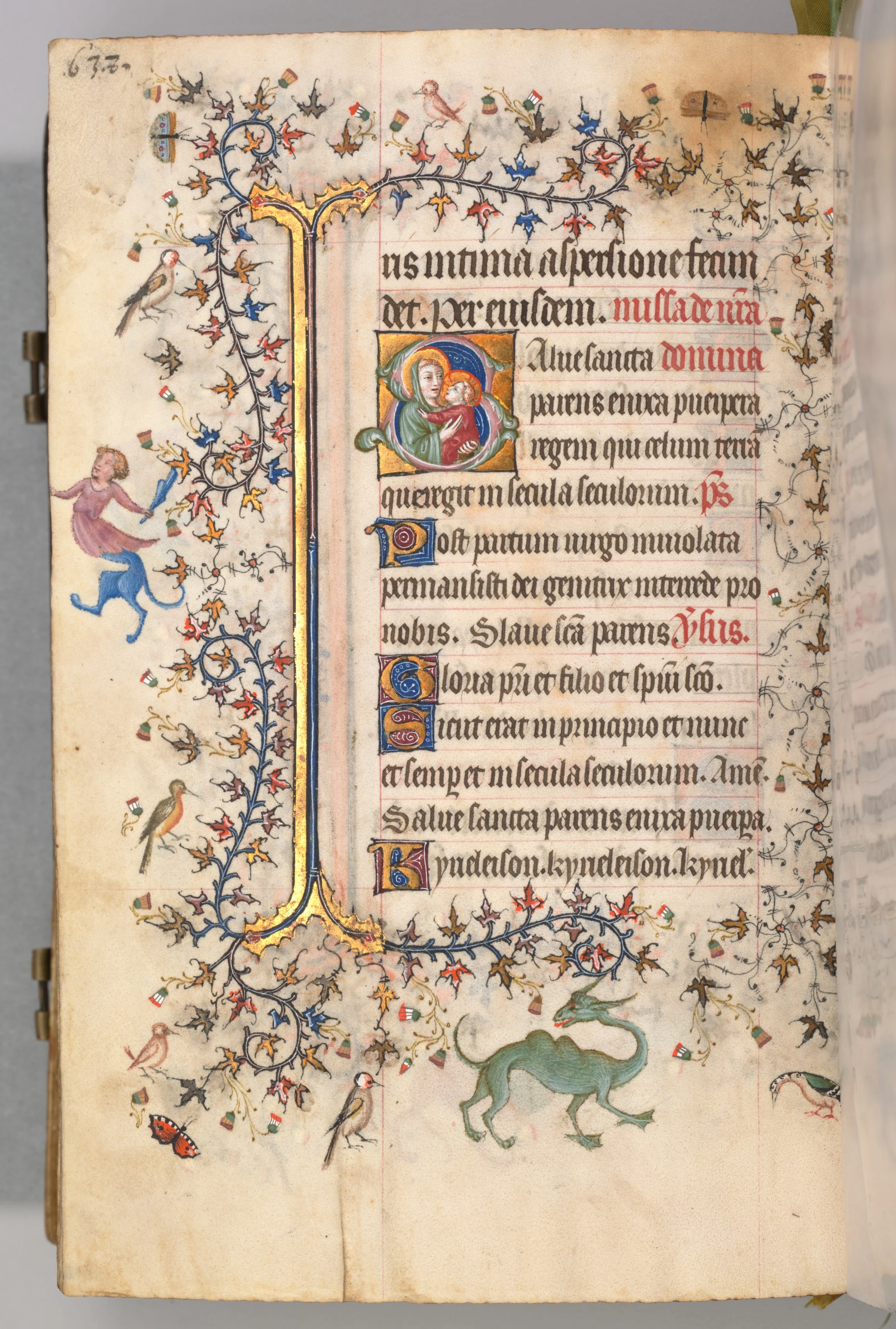 Hours of Charles the Noble, King of Navarre (1361-1425), fol. 313v, Virgin and Child