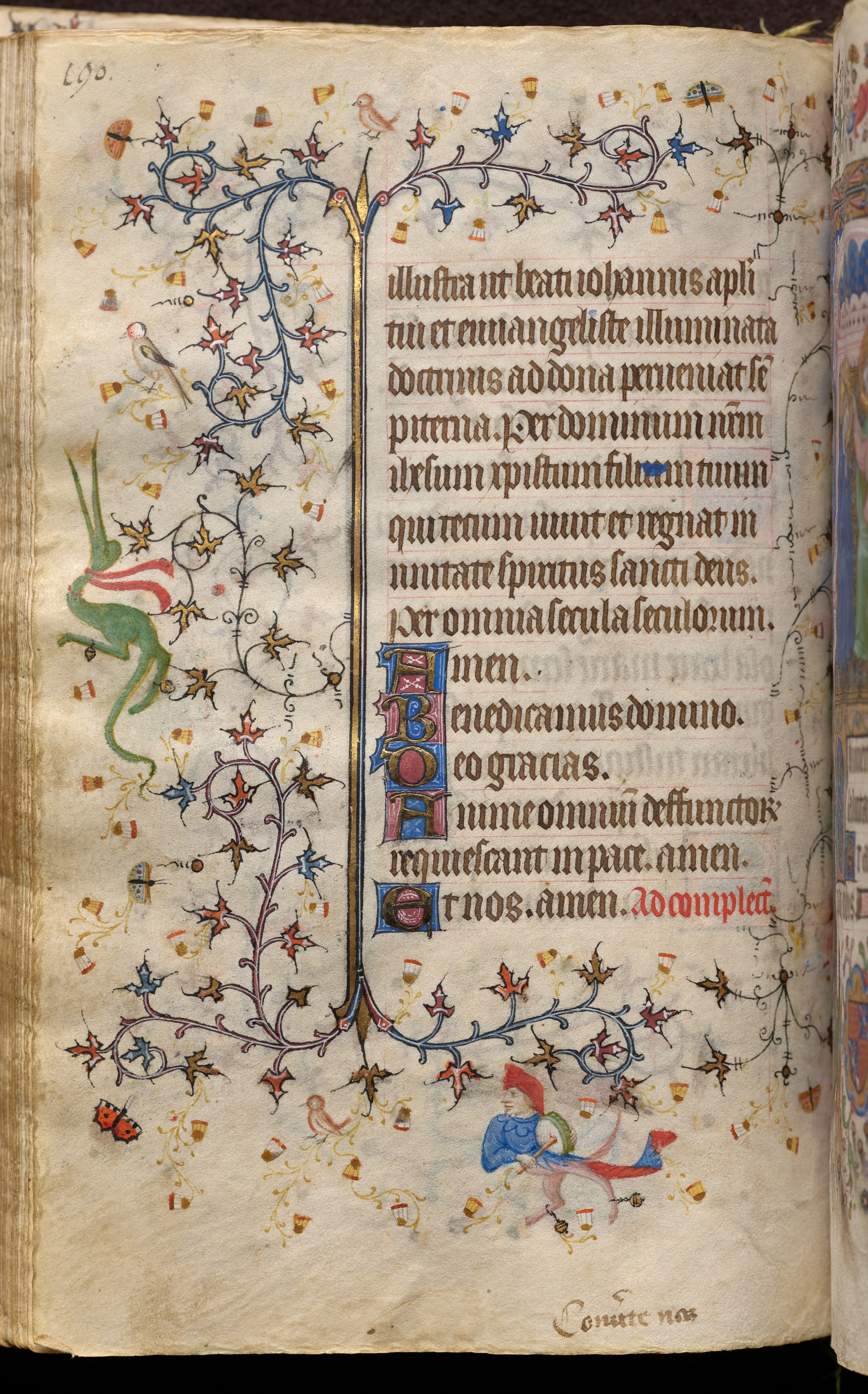 Hours of Charles the Noble, King of Navarre (1361-1425): fol. 95v, Text