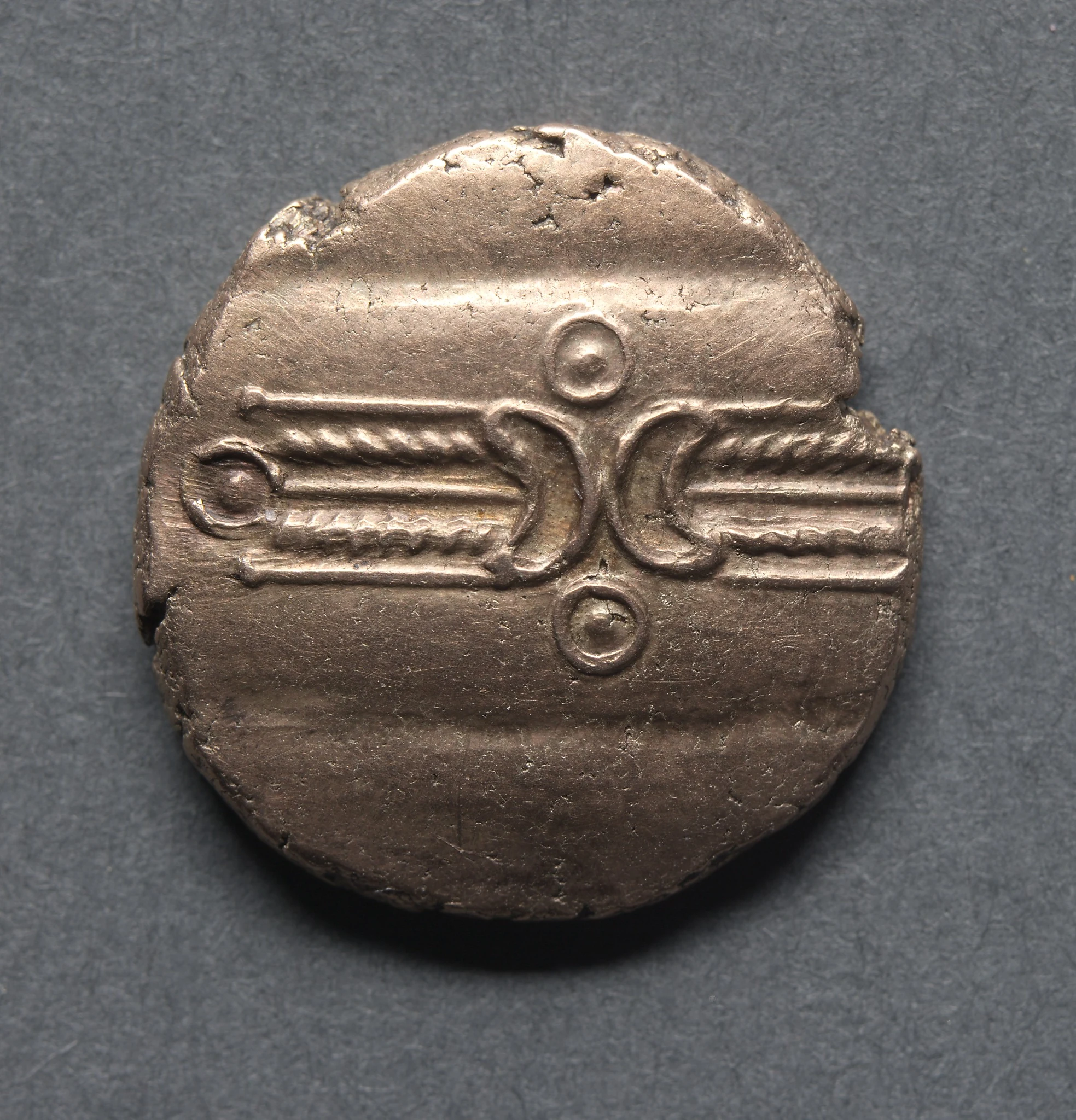 Dubnovellaunos Stater: Horse with Branch (reverse)