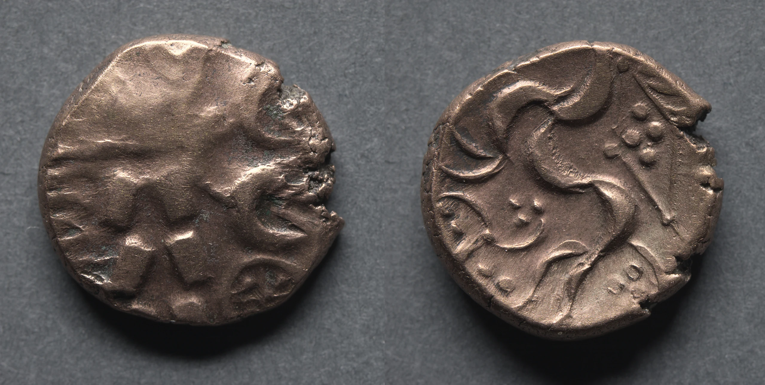 Stater: Wreath, Crescents, and Wheel (obverse); Horse and Diamond (reverse)