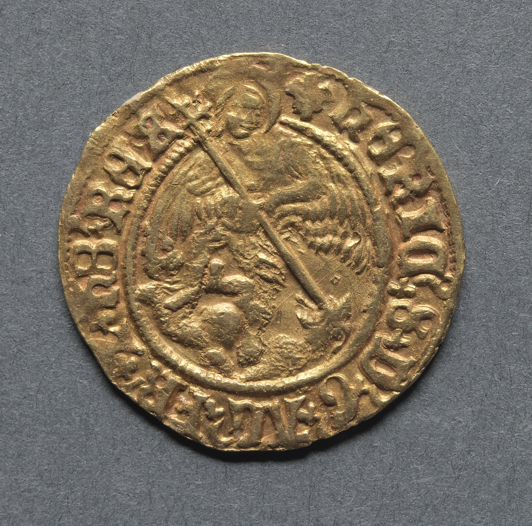 Half Angel: Angel Slaying a Dragon (obverse)