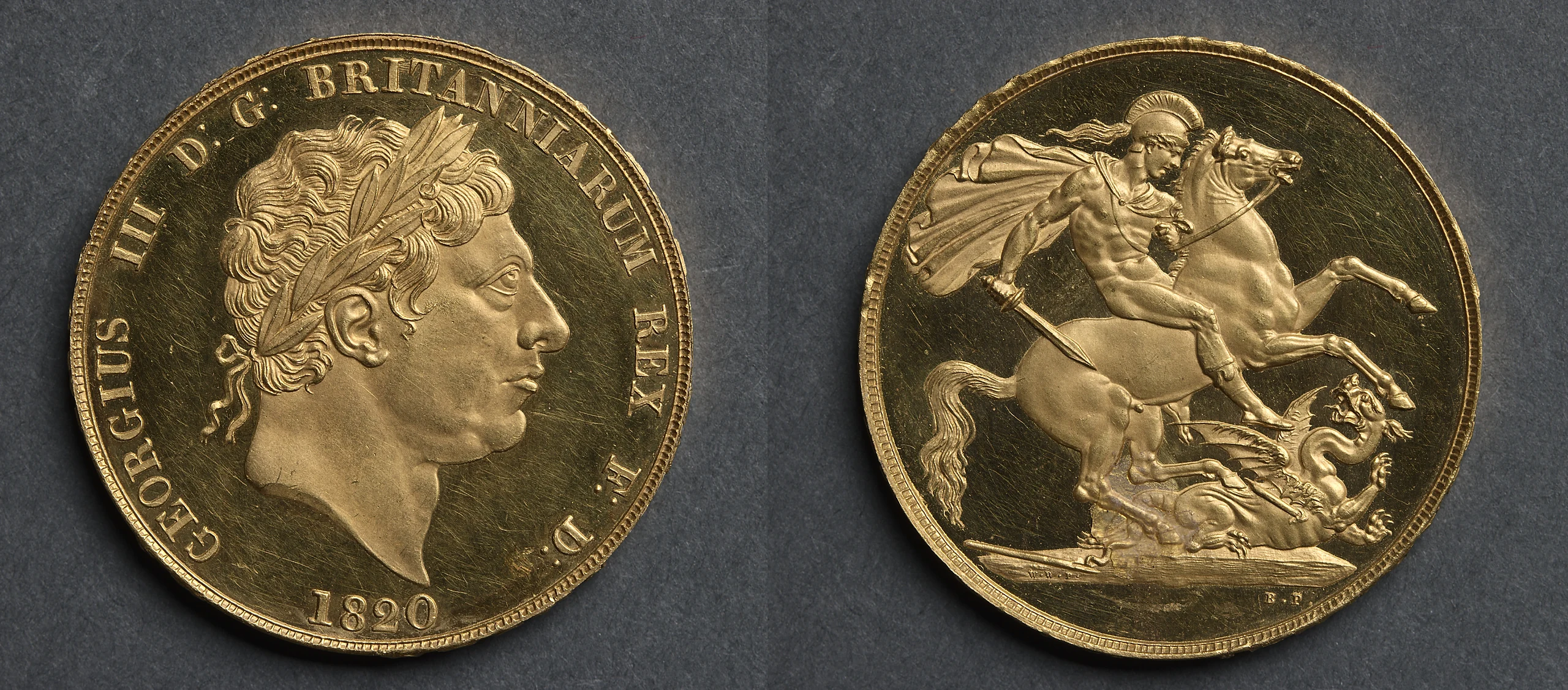 Two Pound Piece: George III (obverse); St. George and the Dragon (reverse)