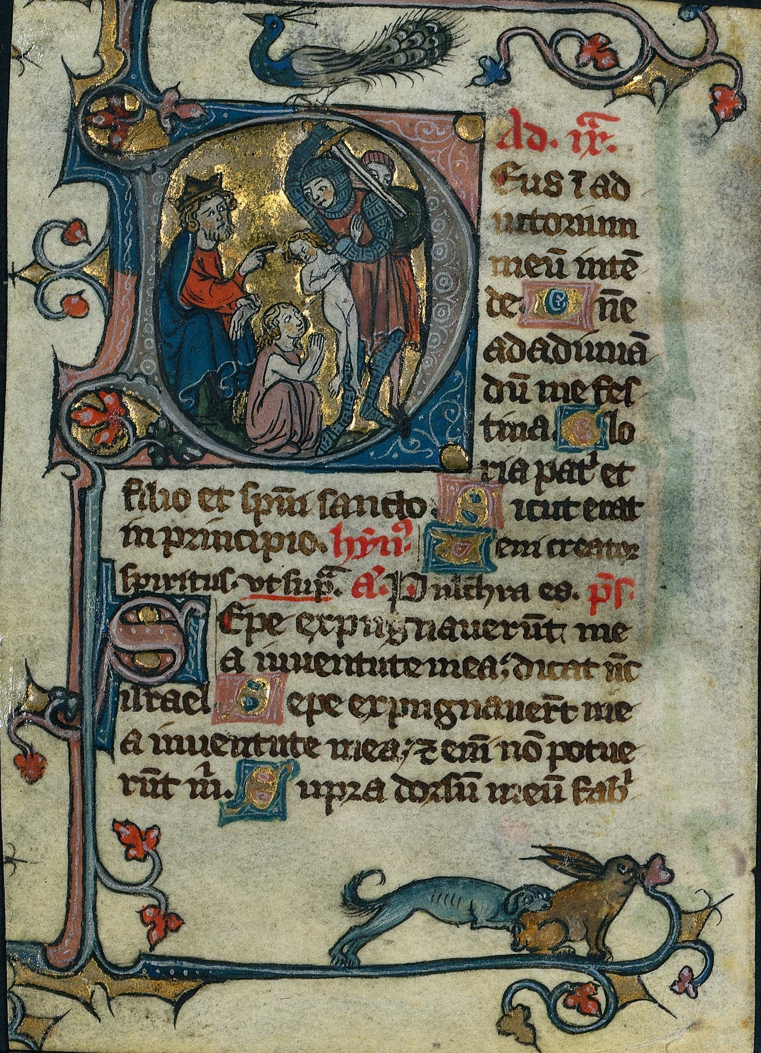 Leaf from a Book of Hours: Initial D: Massacre of the Innocents (1 of 2 Excised Leaves)