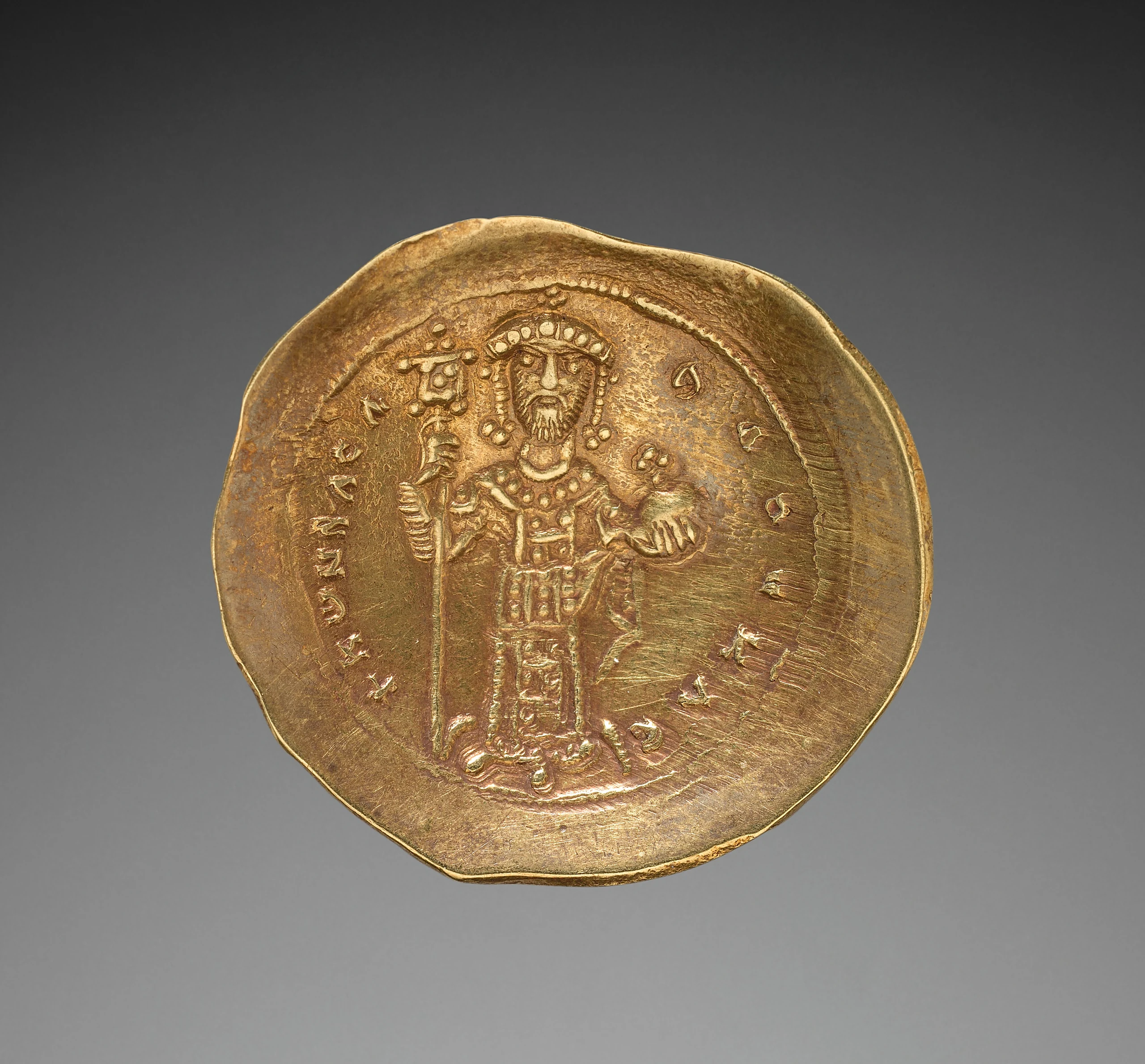 Scyphate Histamenon of Constantine X (obverse)