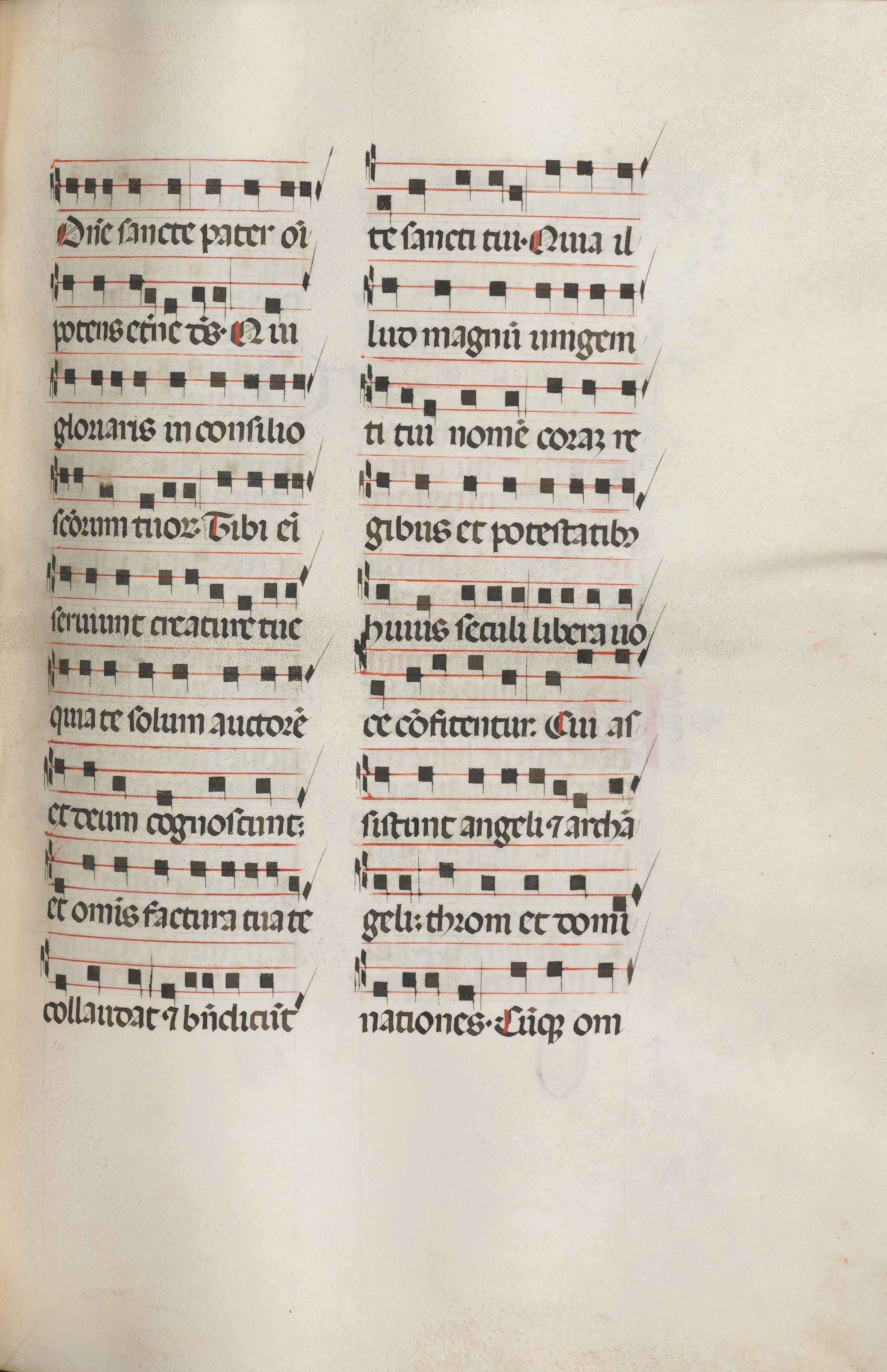 Missale: Fol. 112: contains some music as part of Palm Sunday liturgy