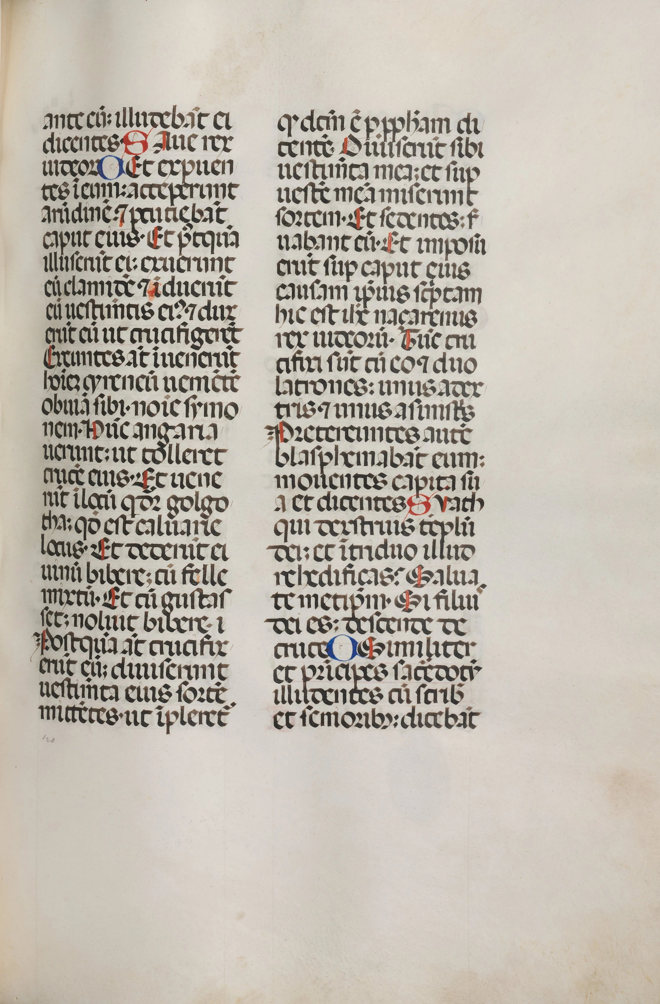 Missale: Fol. 121: contains music for "Hely Hely Lama etc." within St. Mattion Passion