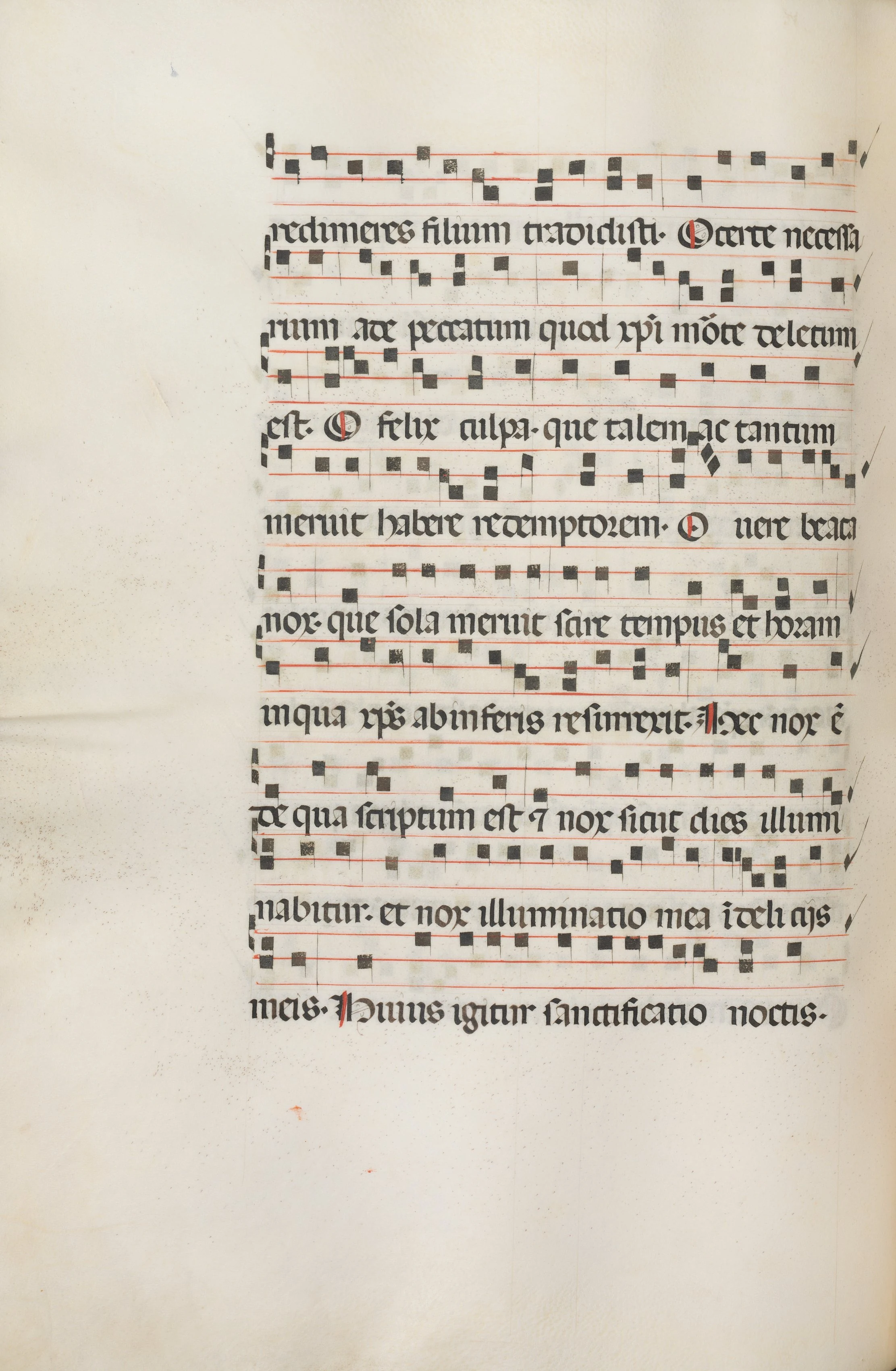 Missale: Fol. 155v: Music for "Exultet"