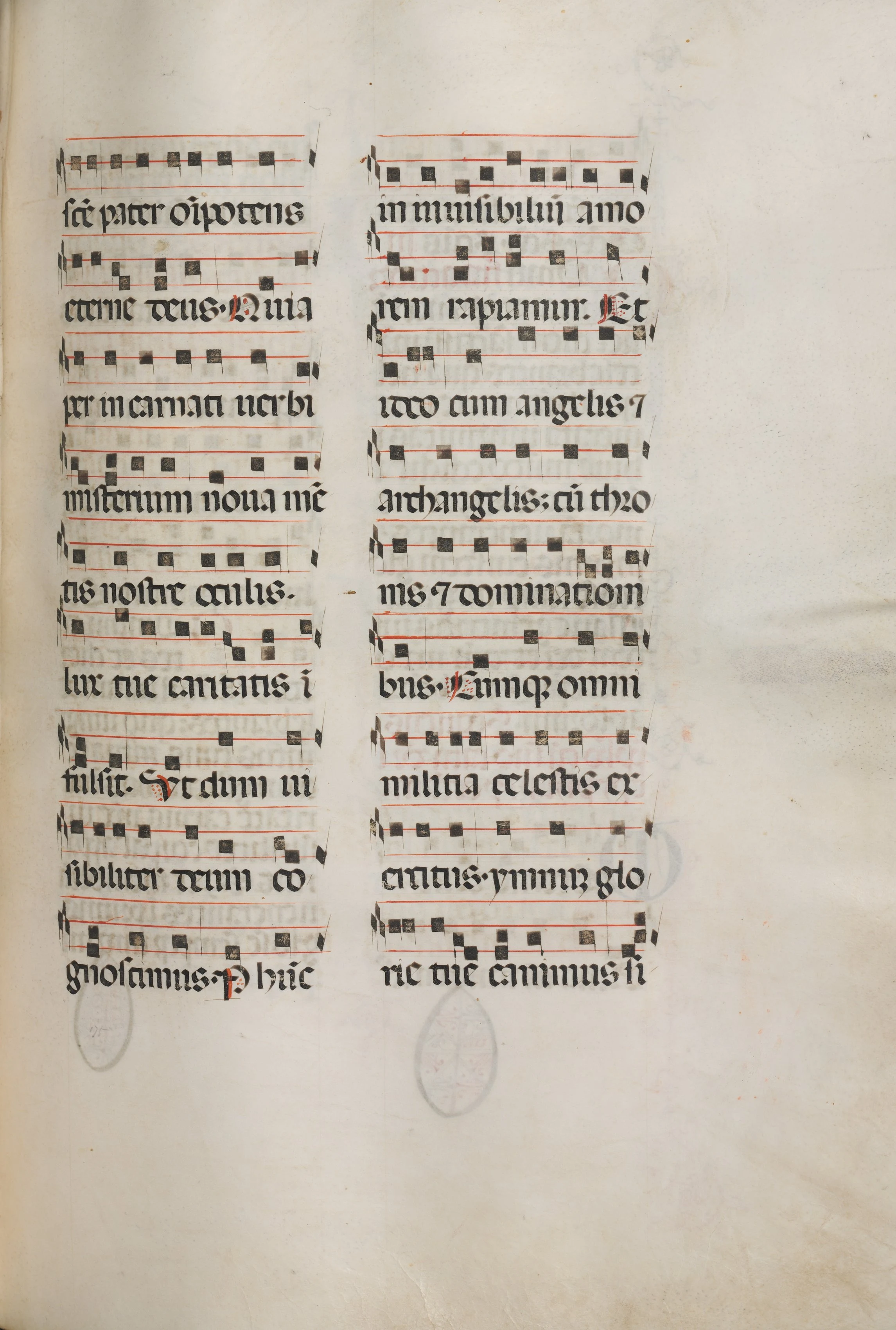 Missale: Fol. 177: Music for various ordinary prayers