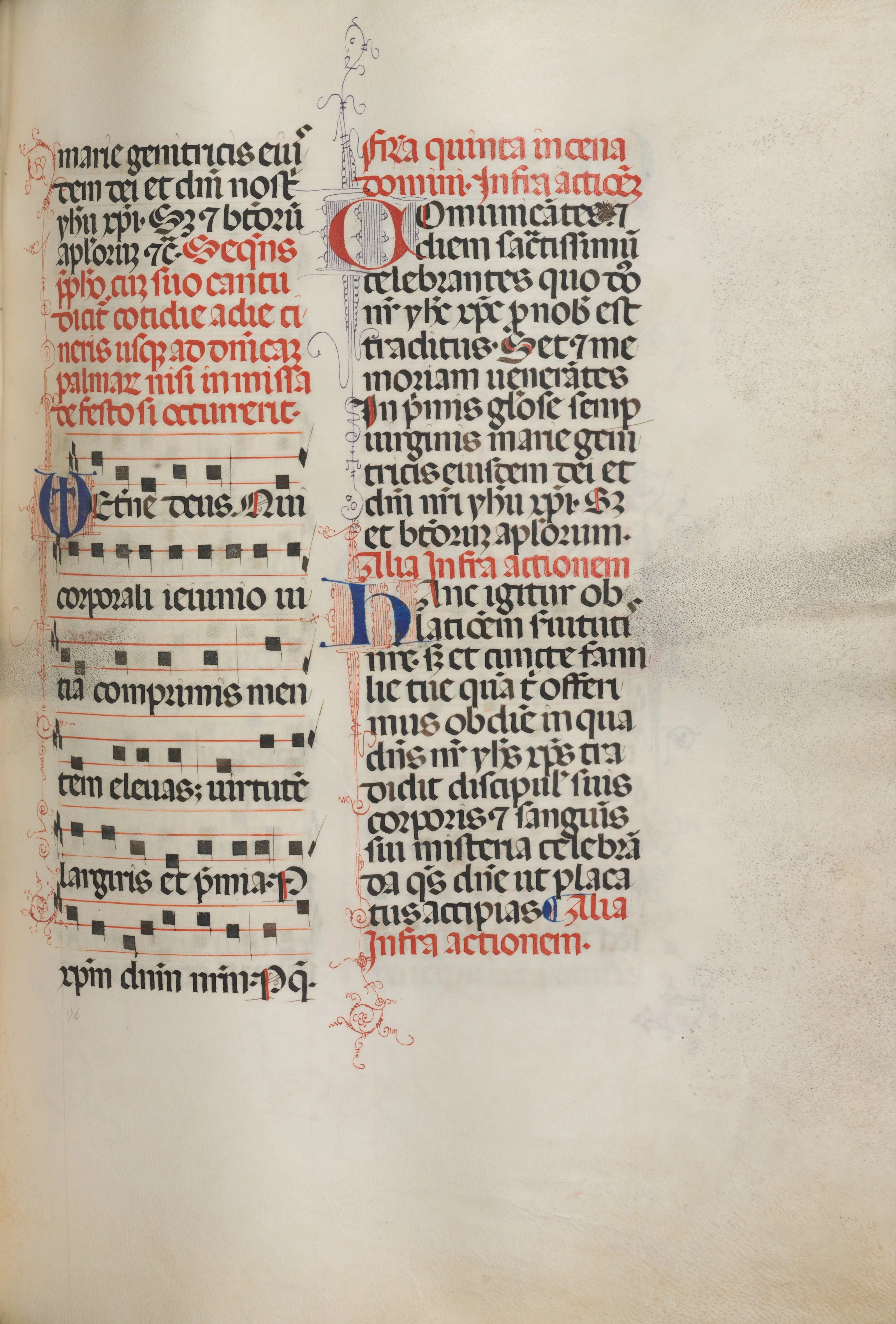 Missale: Fol. 178: Music for various ordinary prayers