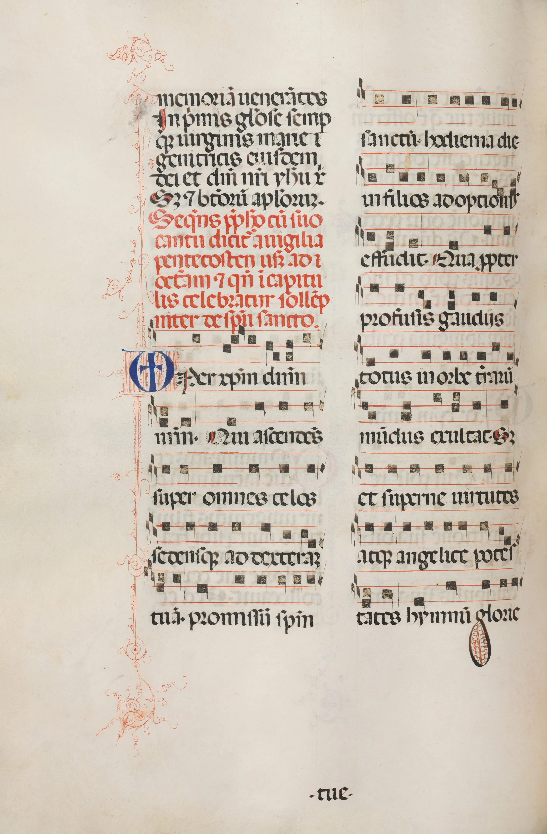 Missale: Fol. 180v: Music for various ordinary prayers