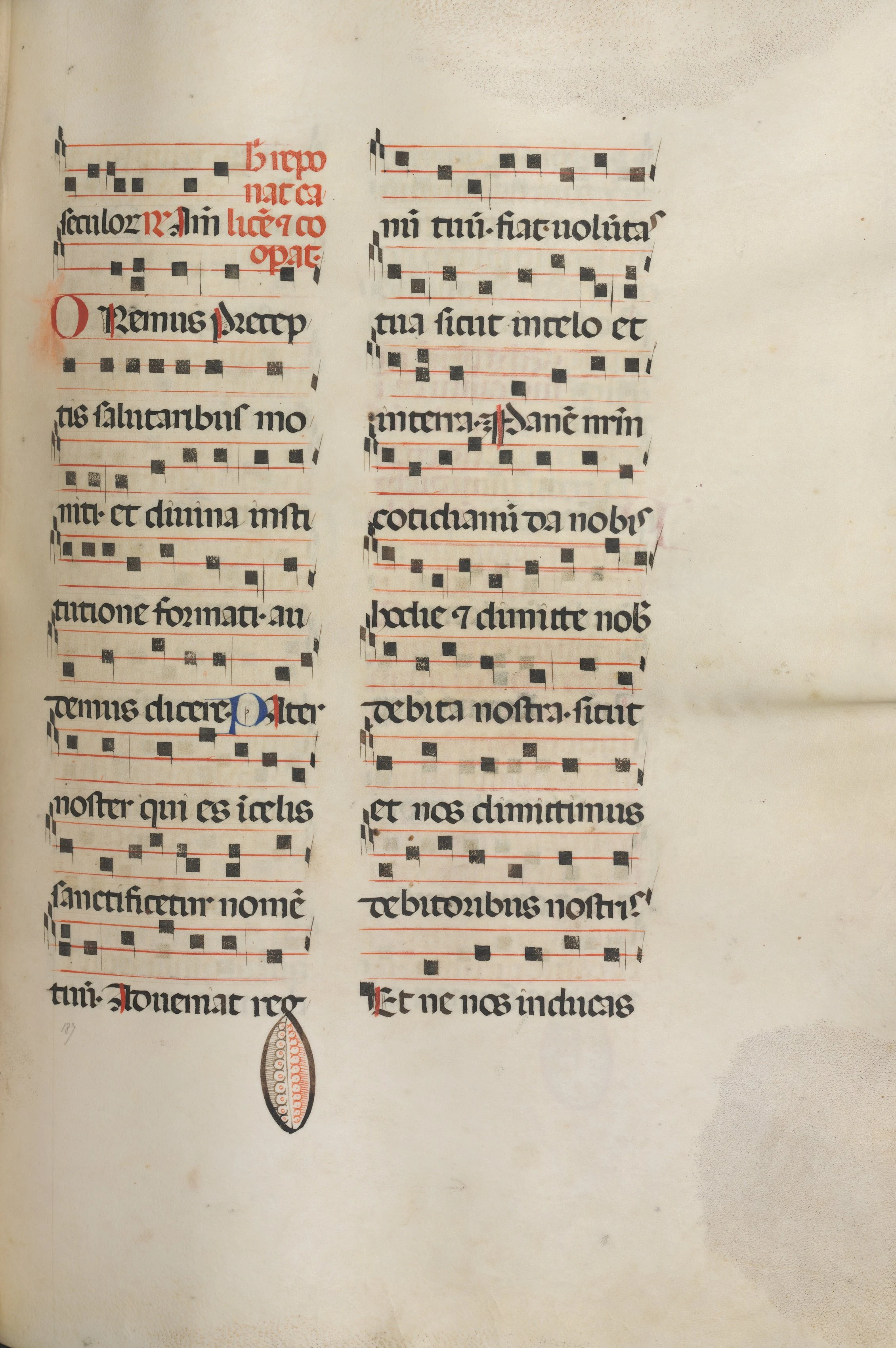 Missale: Fol. 189: Music for various prayers