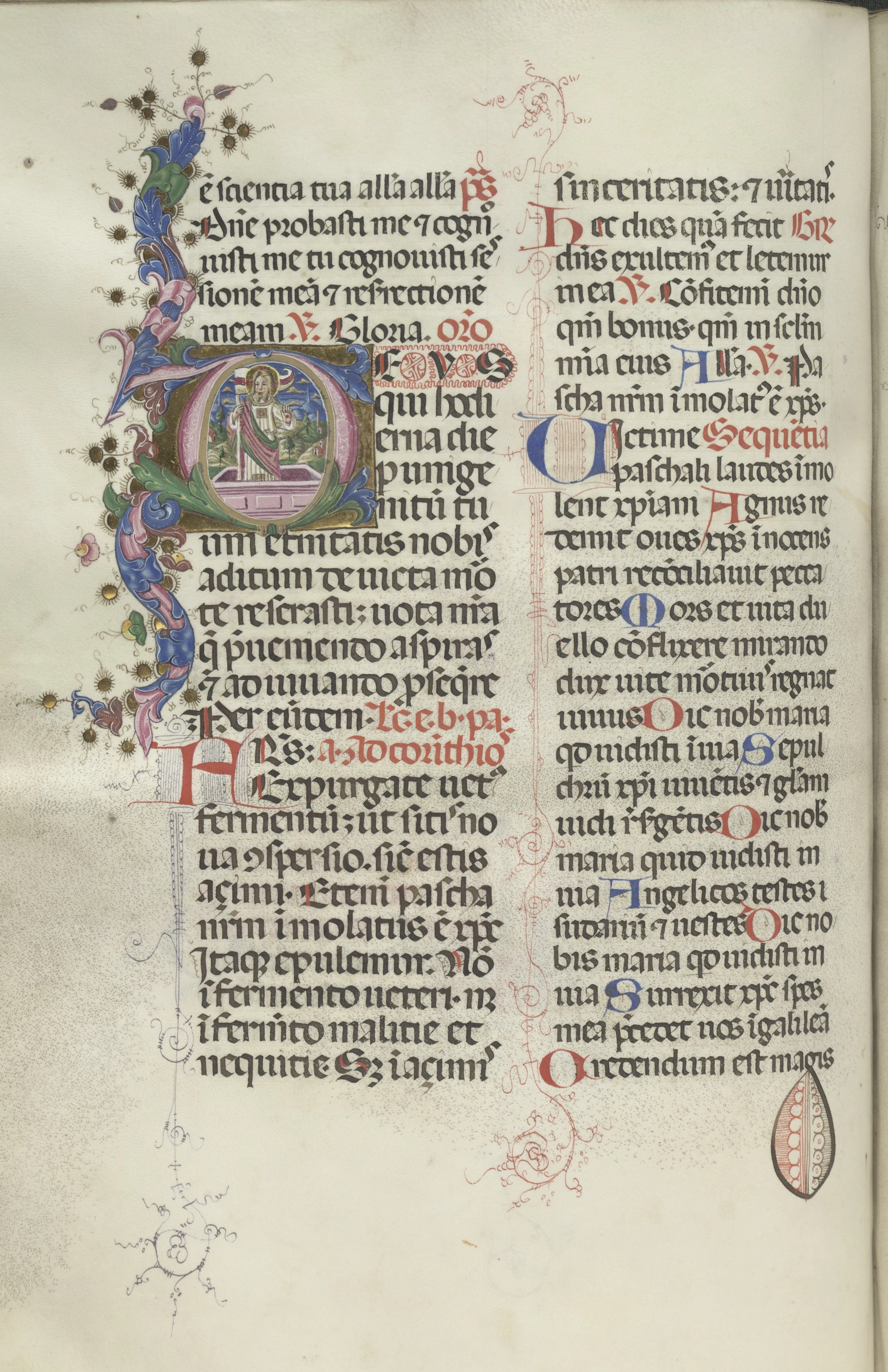 Missale: Fol. 192v: Resurrection of Christ