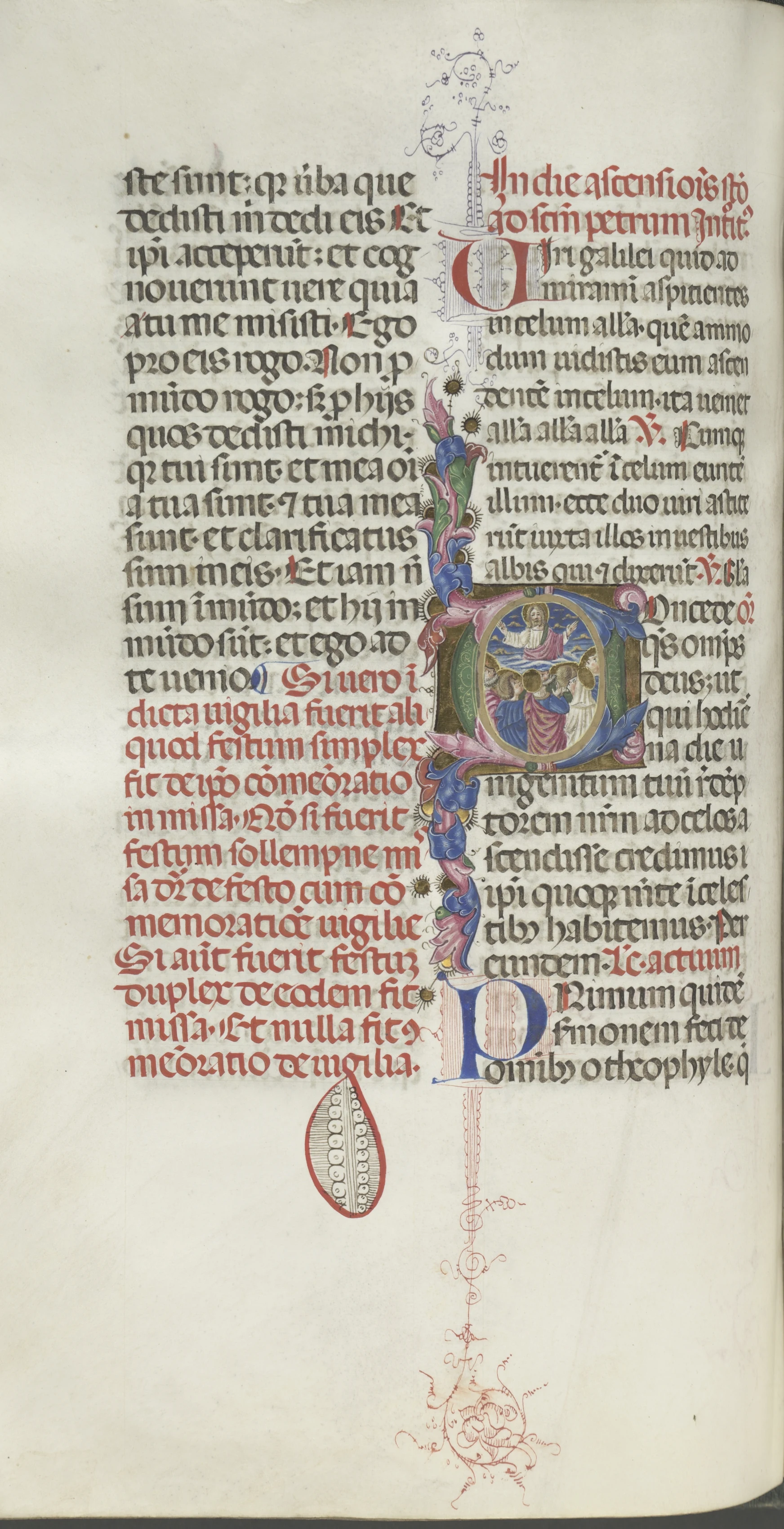 Missale: Fol. 208v: Ascension of Christ
