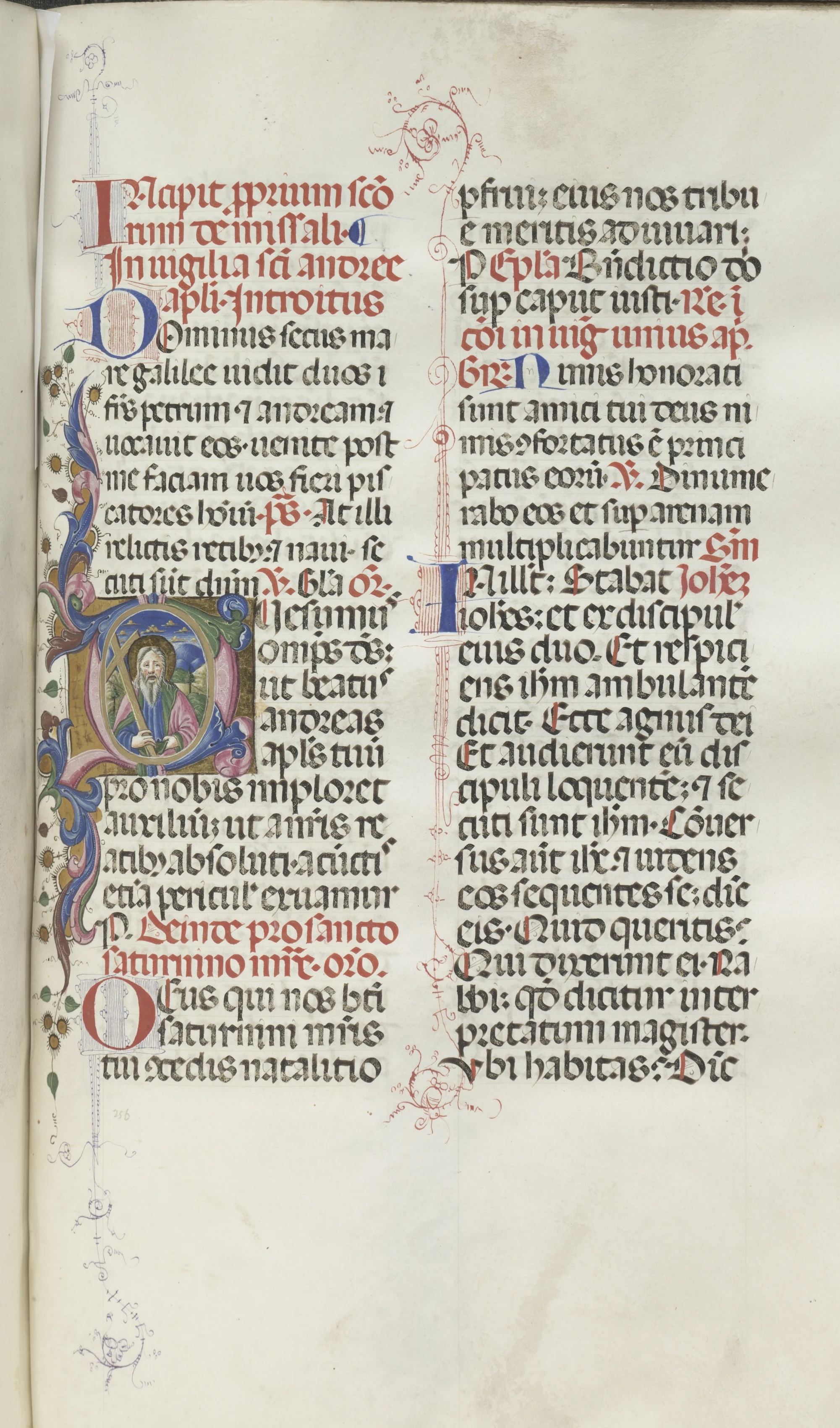 Missale: Fol. 259: Saint Andrew