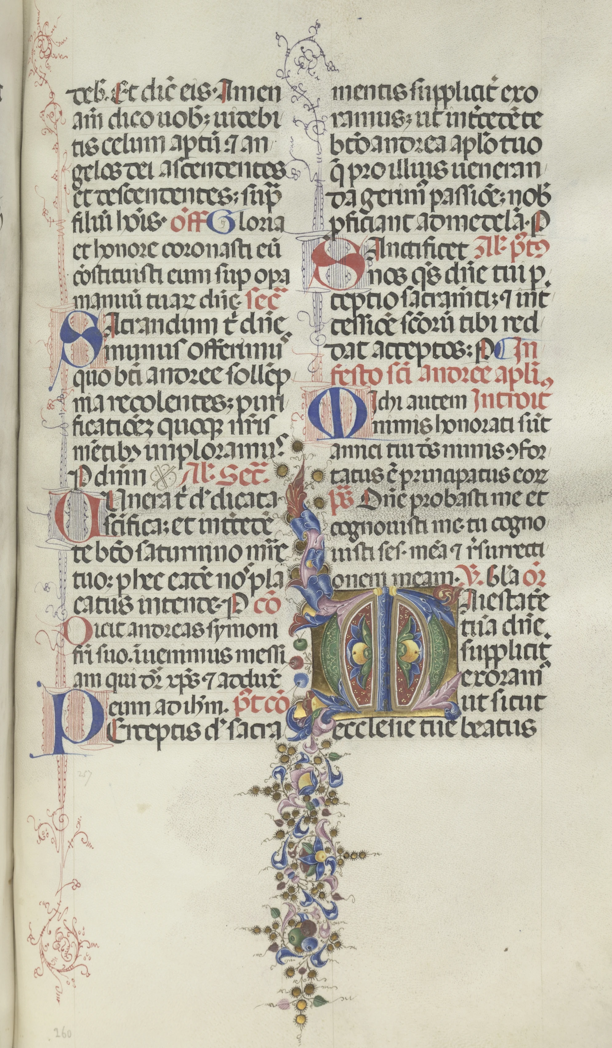 Missale: Fol. 260: Foliage with Fruit