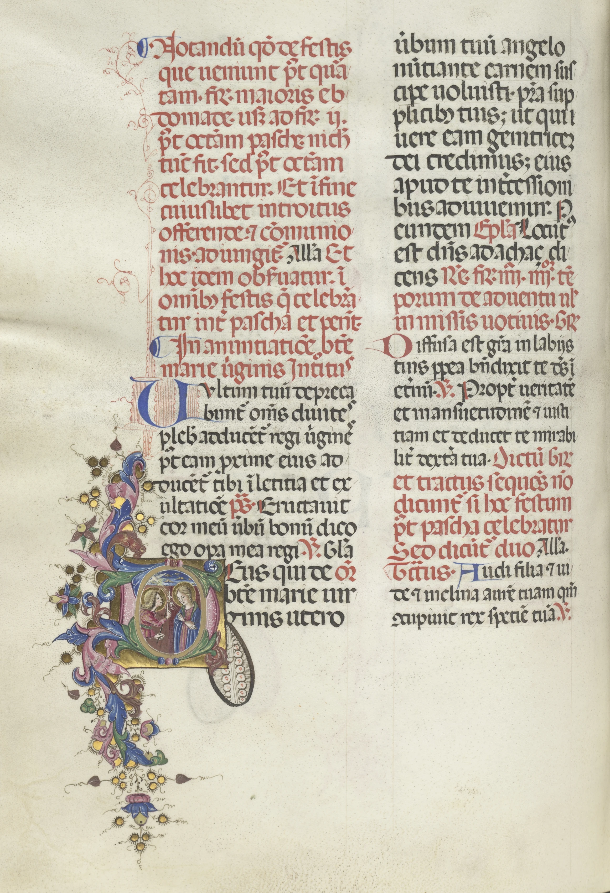 Missale: Fol. 275v: Annunciation