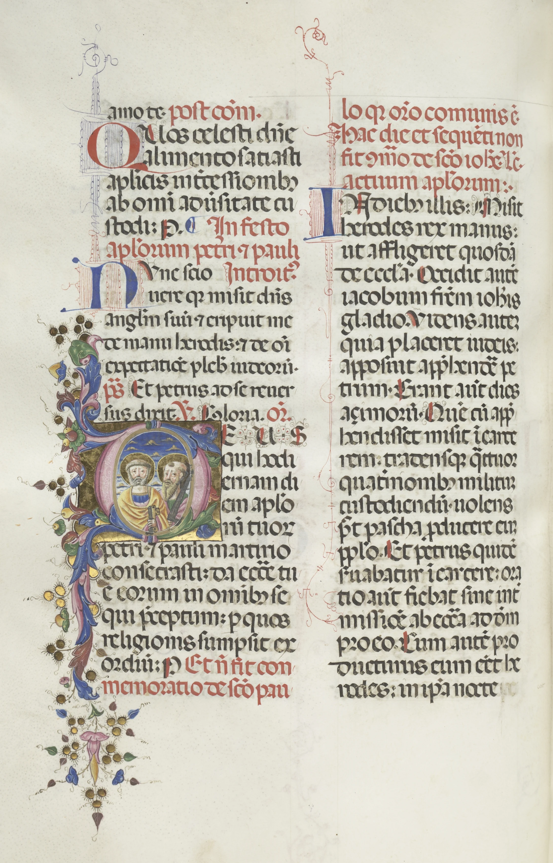 Missale: Fol. 290v: Saints Peter and Paul