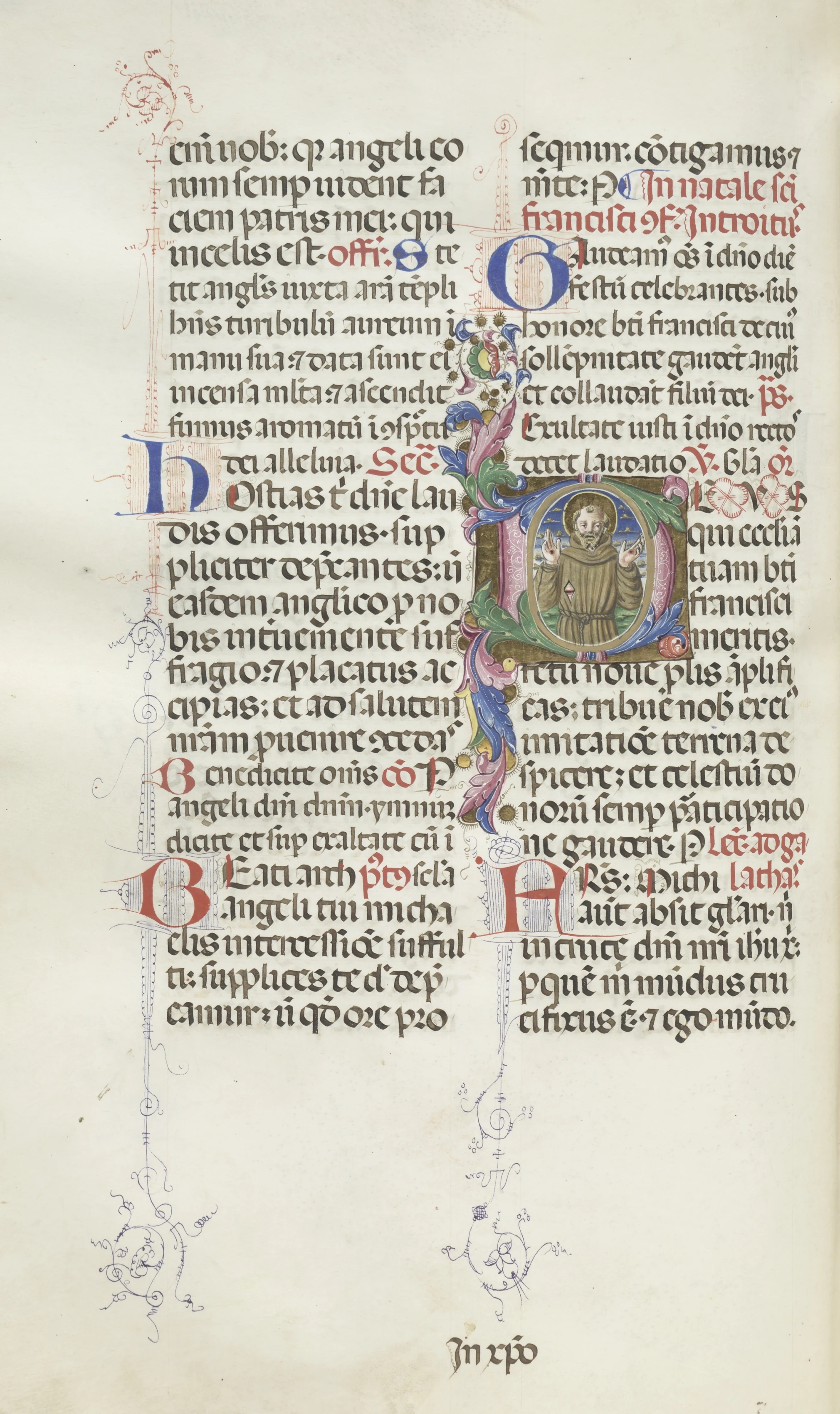 Missale: Fol. 318v: Saint Francis