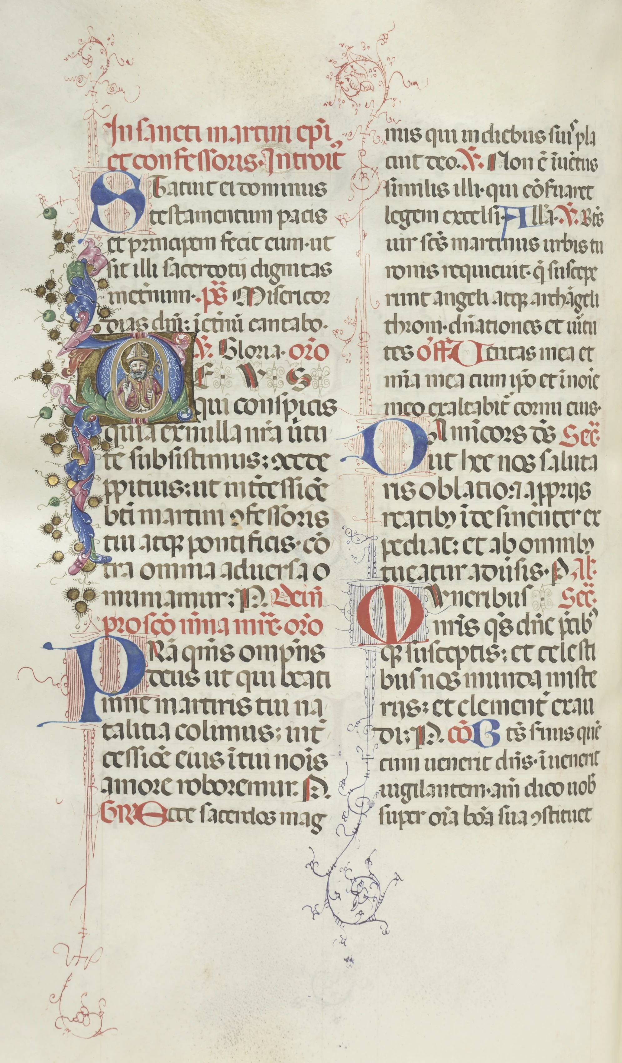 Missale: Fol. 324v: Saint Martin