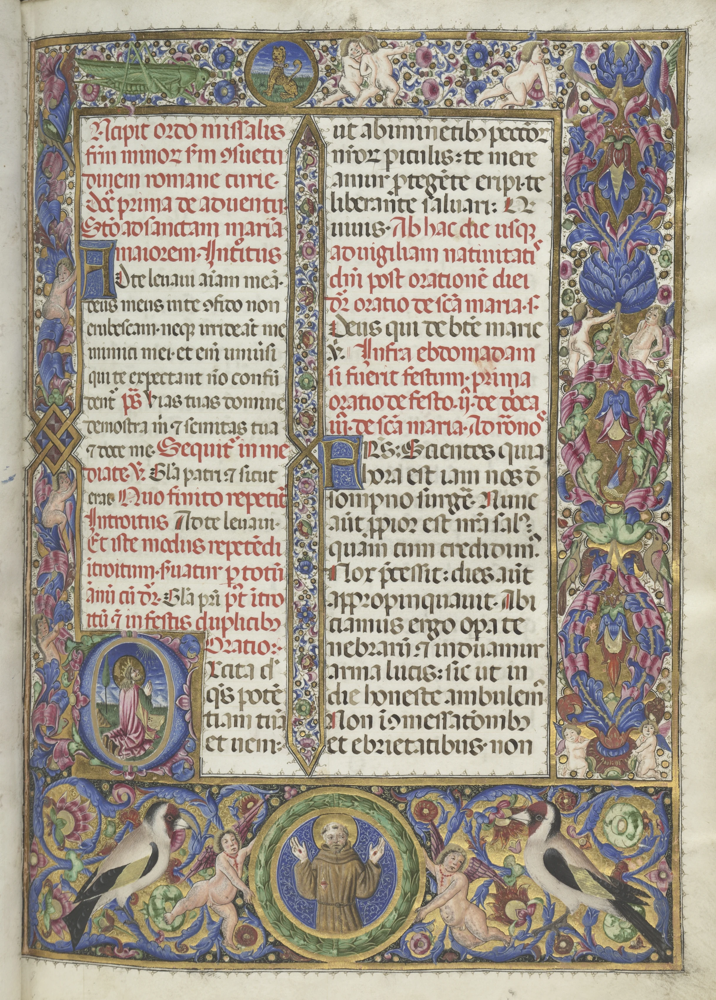 Missale: Fol. 9: Ordo Missalis (full borders)