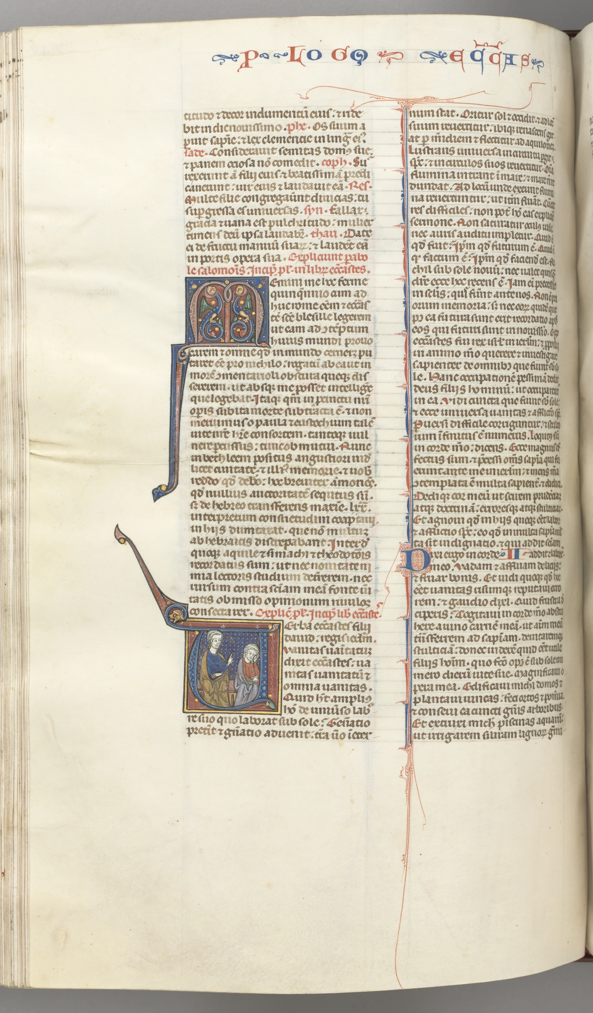 Fol. 247v, Ecclesiastes, historiated initial V, Solomon teaching