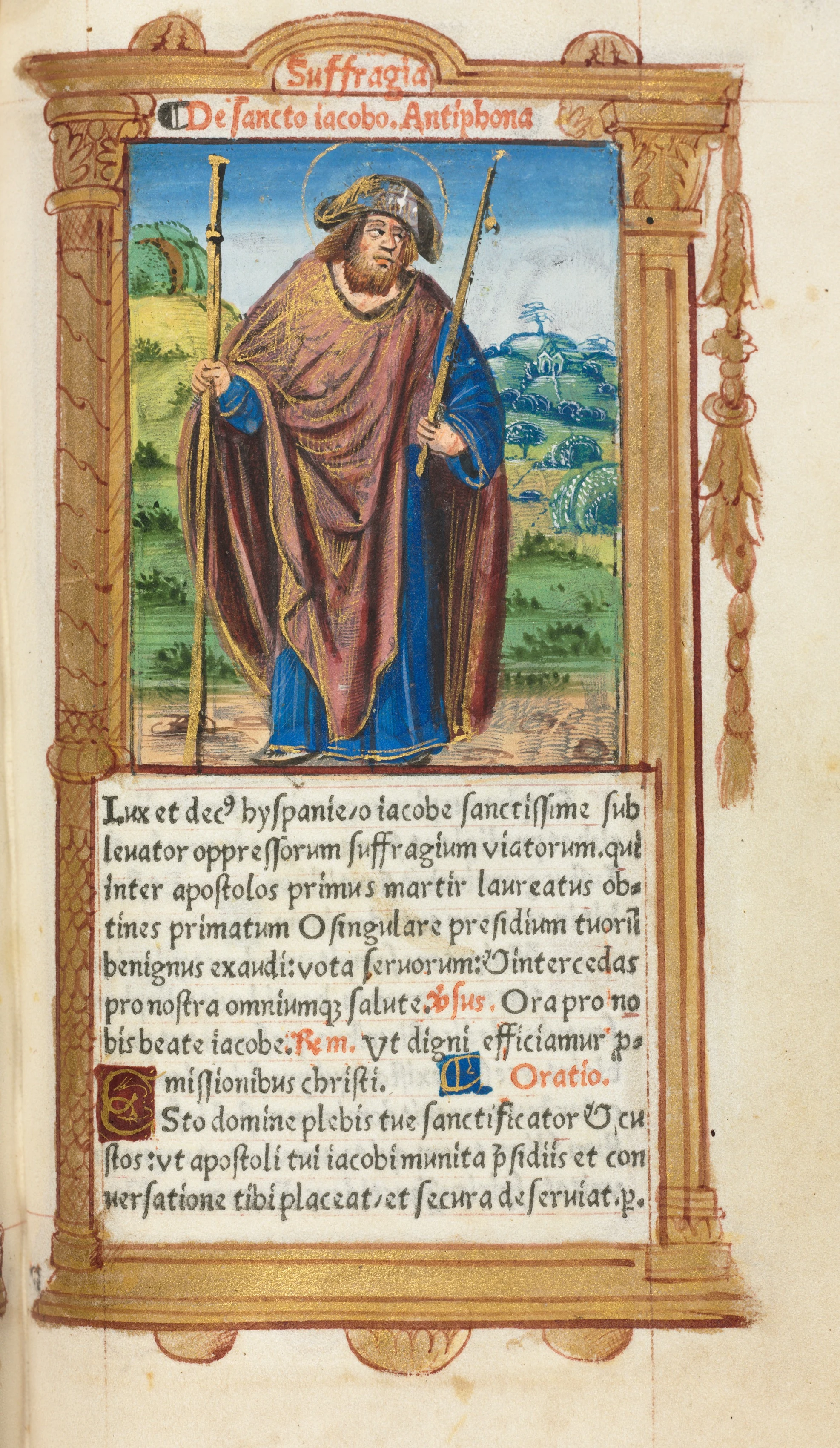 Printed Book of Hours (Use of Rome): fol. 100r, St. James the Greater