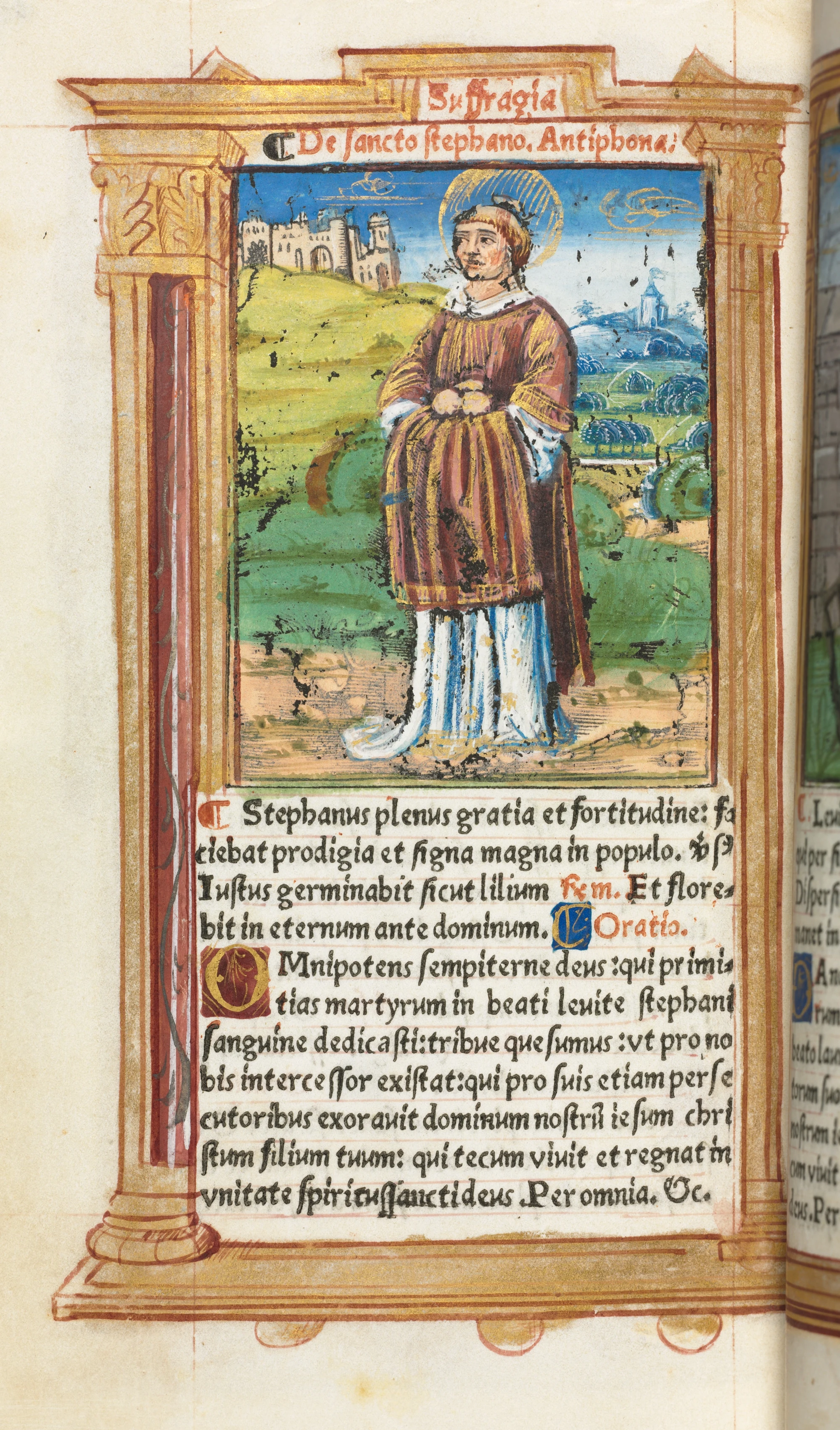 Printed Book of Hours (Use of Rome): fol. 100v, St. Stephen