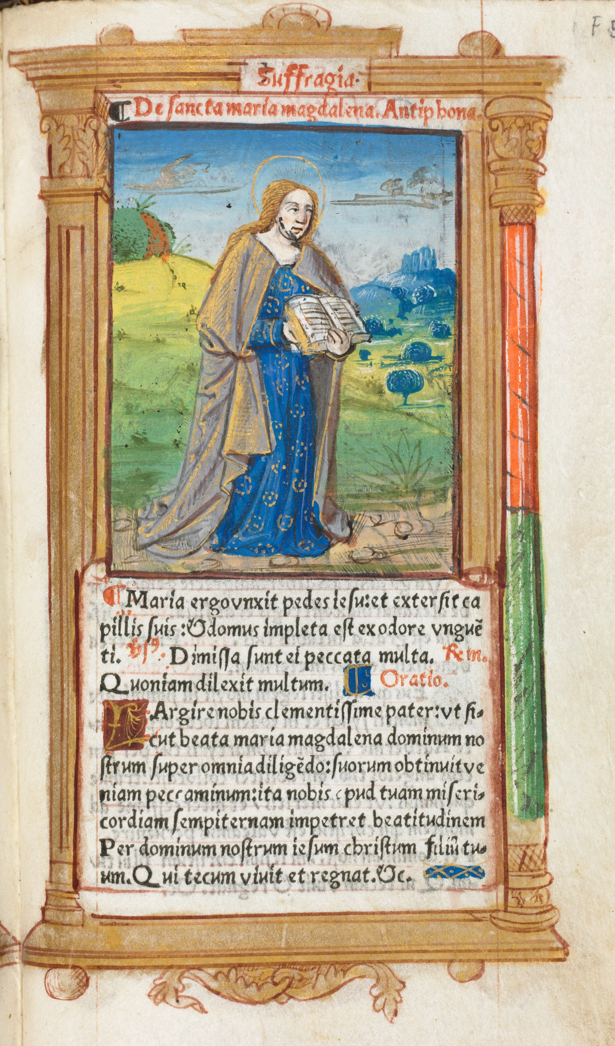 Printed Book of Hours (Use of Rome): fol. 109r, Mary Magdalene