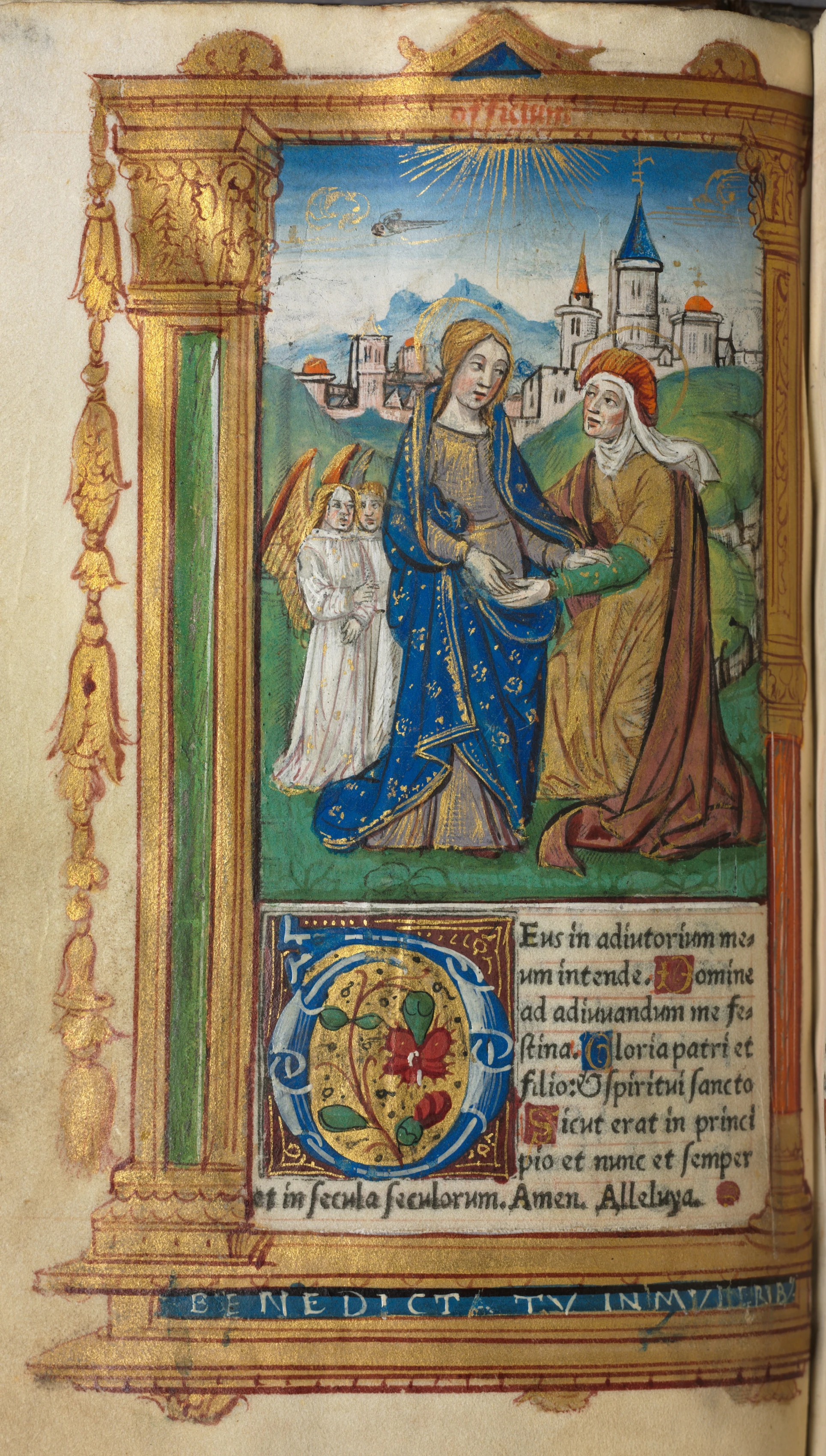 Printed Book of Hours (Use of Rome): fol.29v, The Visitation