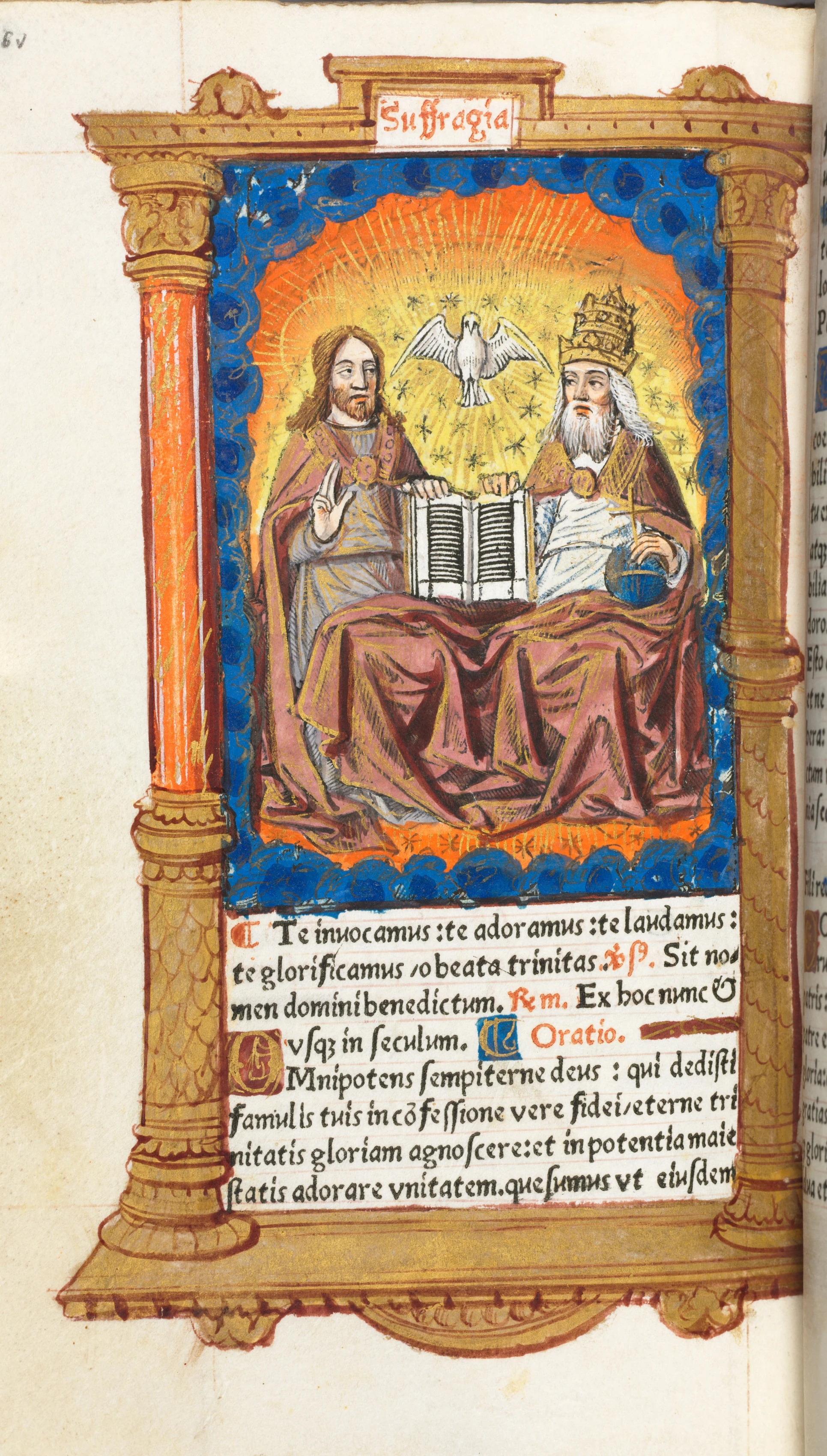 Printed Book of Hours (Use of Rome): fol. 94v, The Trinity