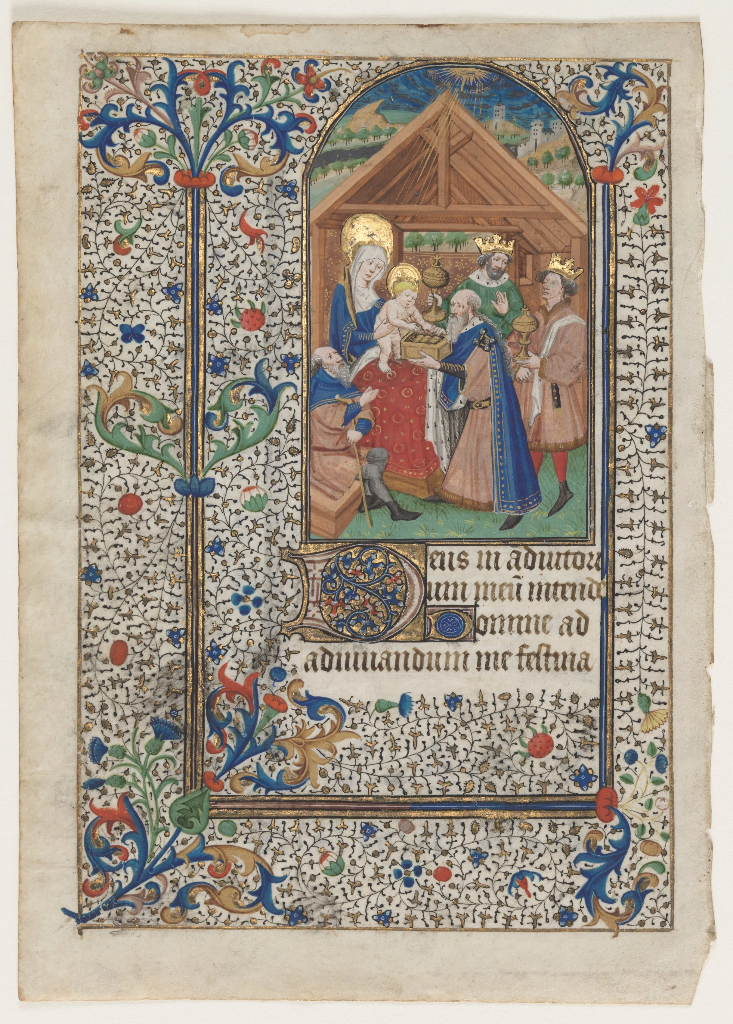 Leaf from a Book of Hours: Adoration of the Magi