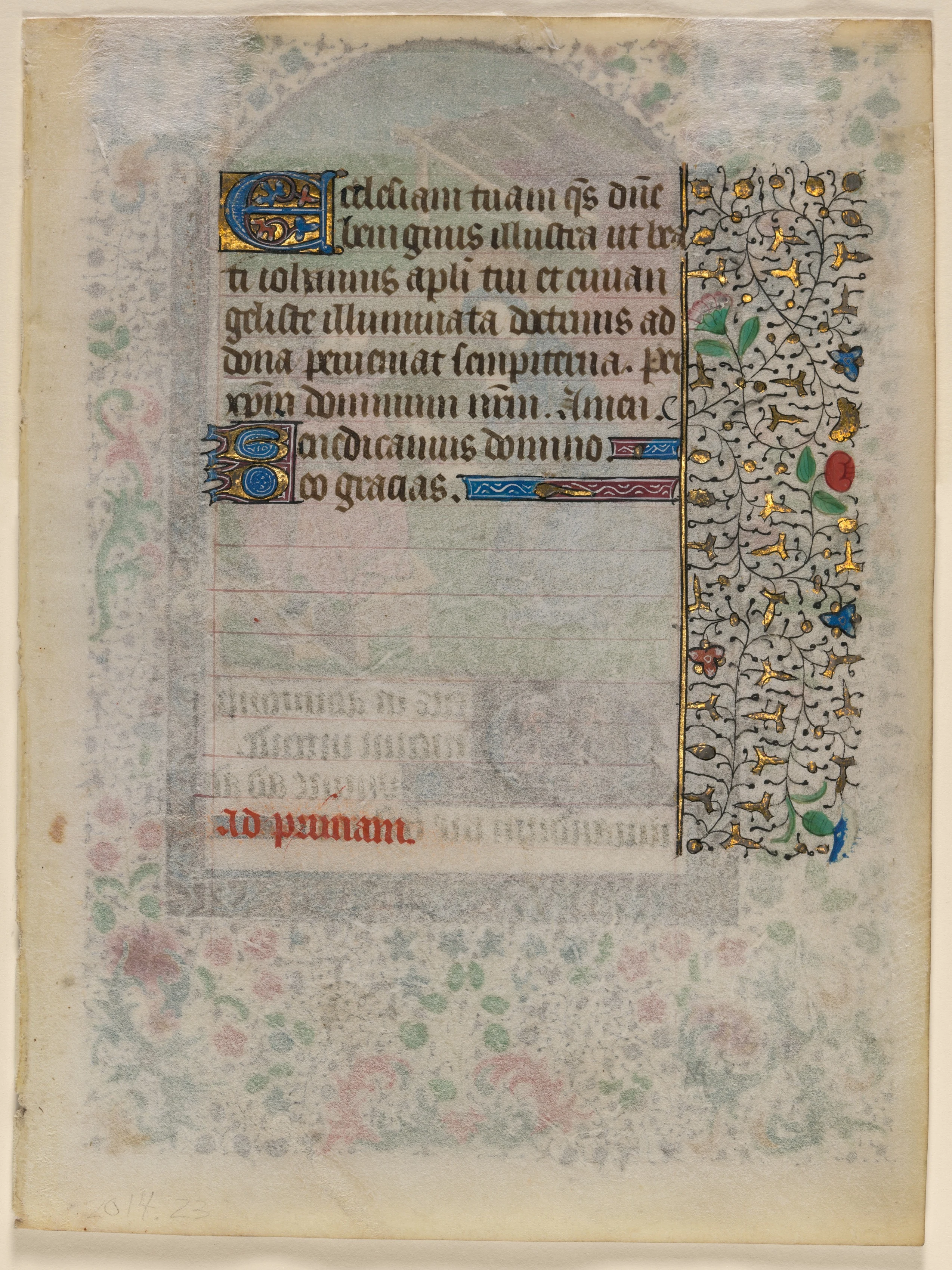 Leaf from a Book of Hours: Text (verso)